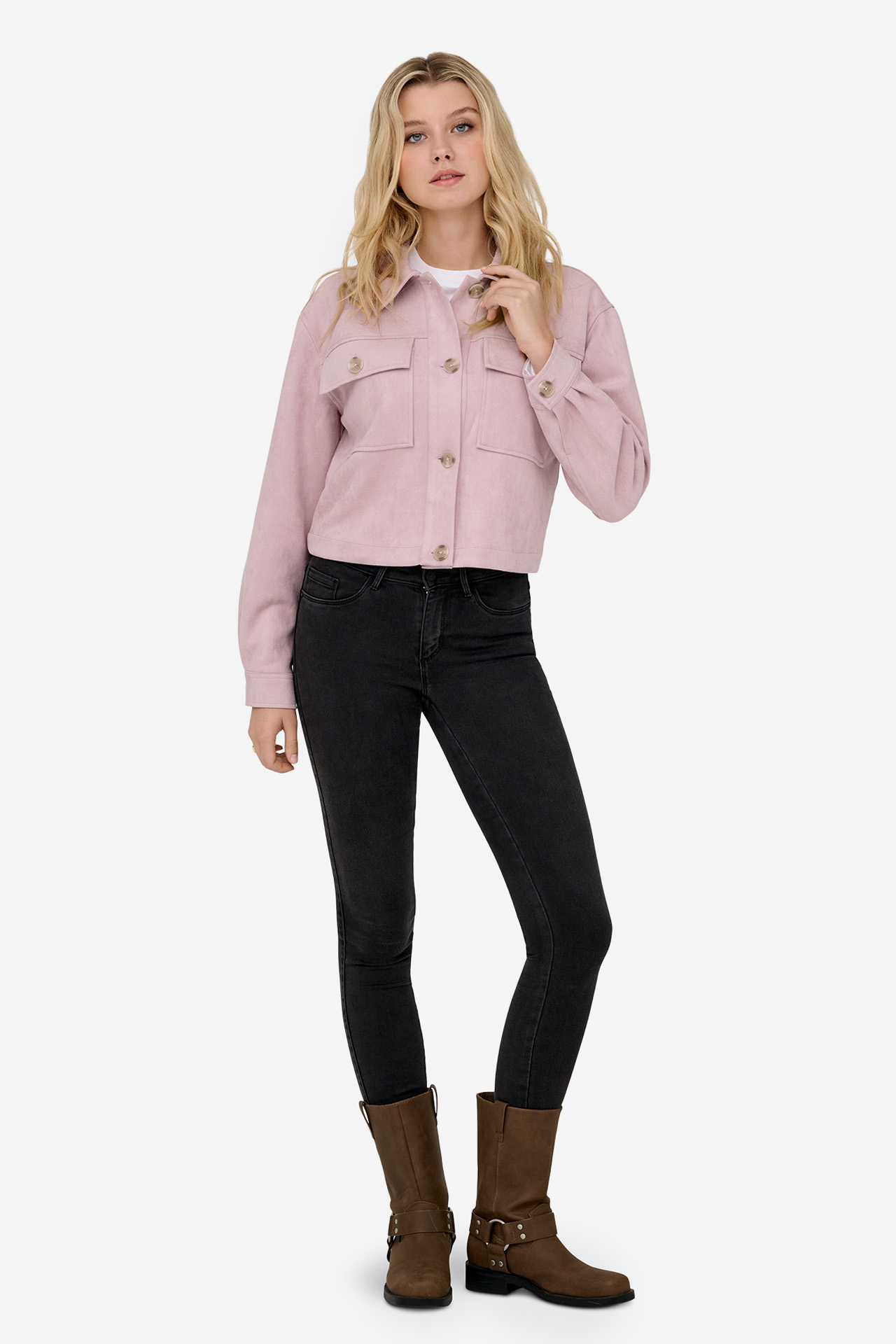 Kurtka ONLY 15362889-BURNISHED-LILAC Fioletowy jasny