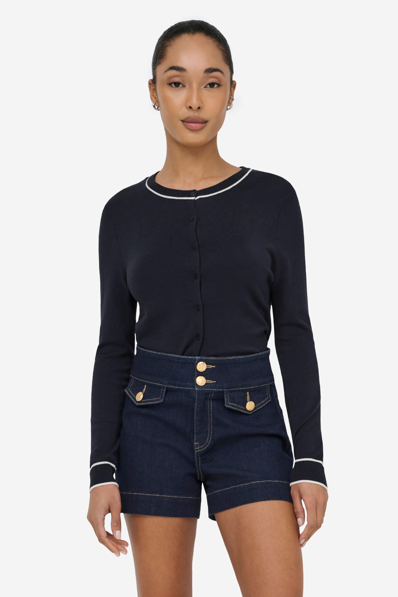 Sweter ONLY 15381904-NIGHT-SKY Granatowy