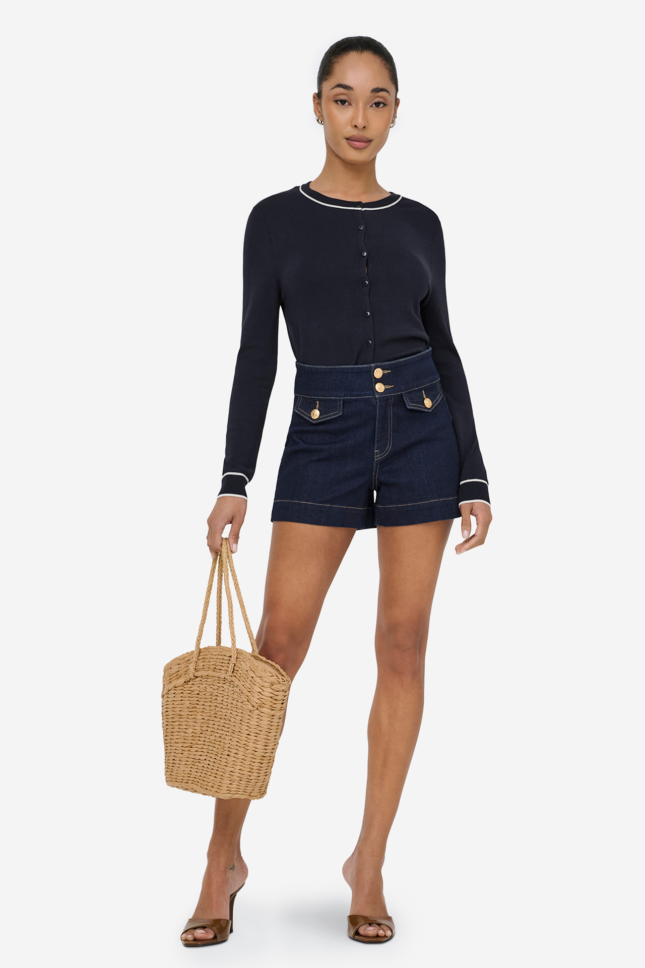 Sweter ONLY 15381904-NIGHT-SKY Granatowy