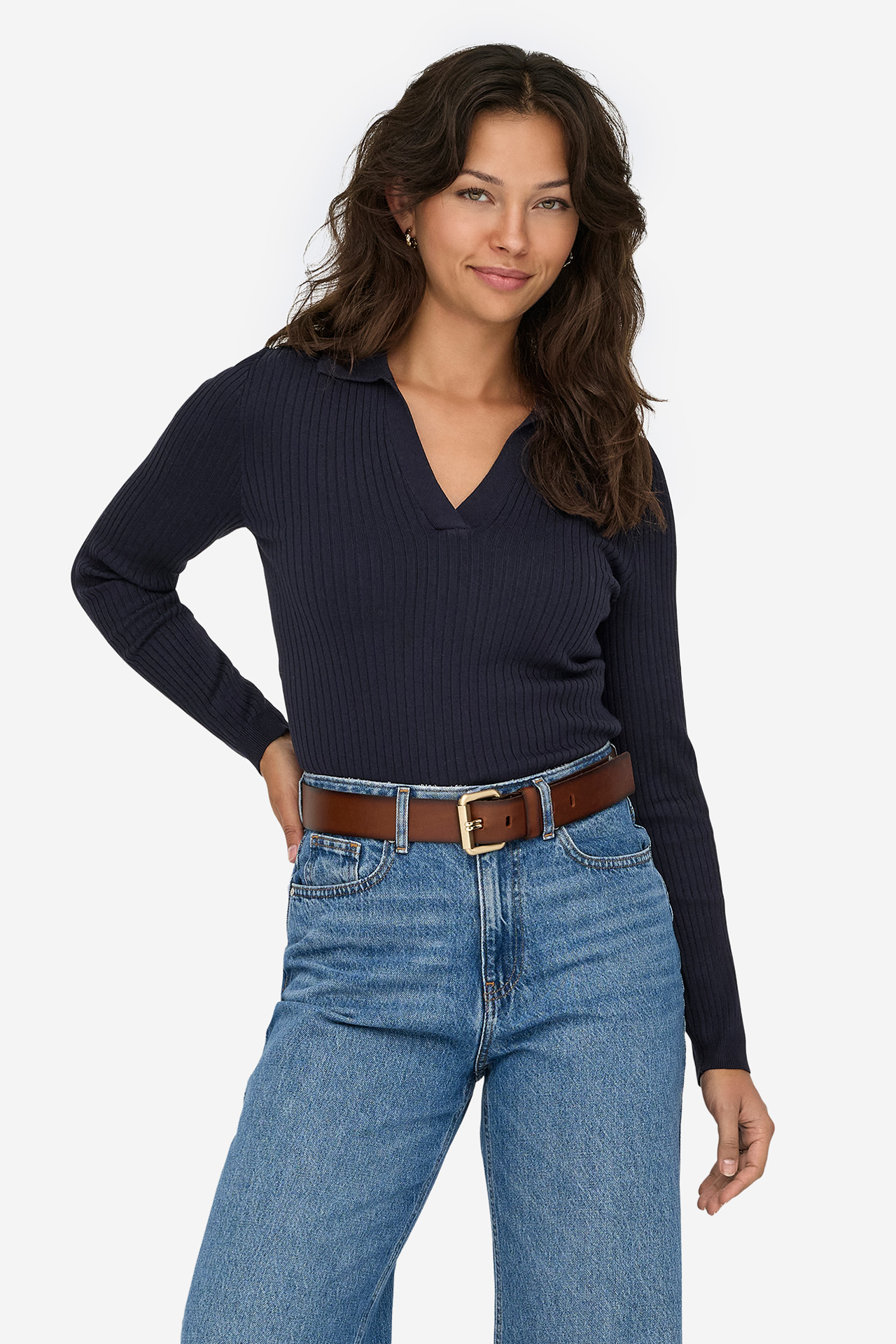 Sweter ONLY 15344841-NIGHT-SKY Granatowy