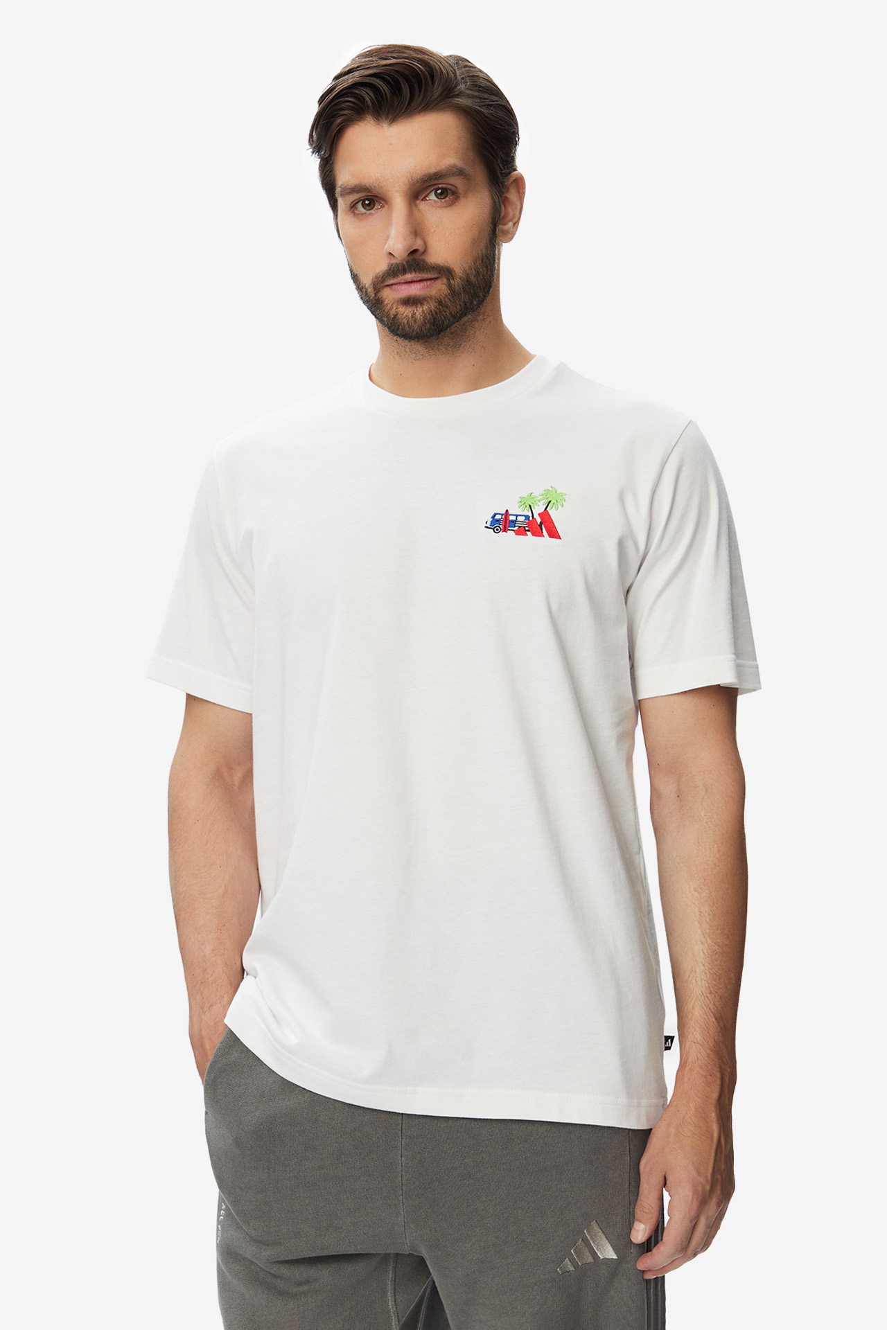 T-shirt adidas KB2519 Biały