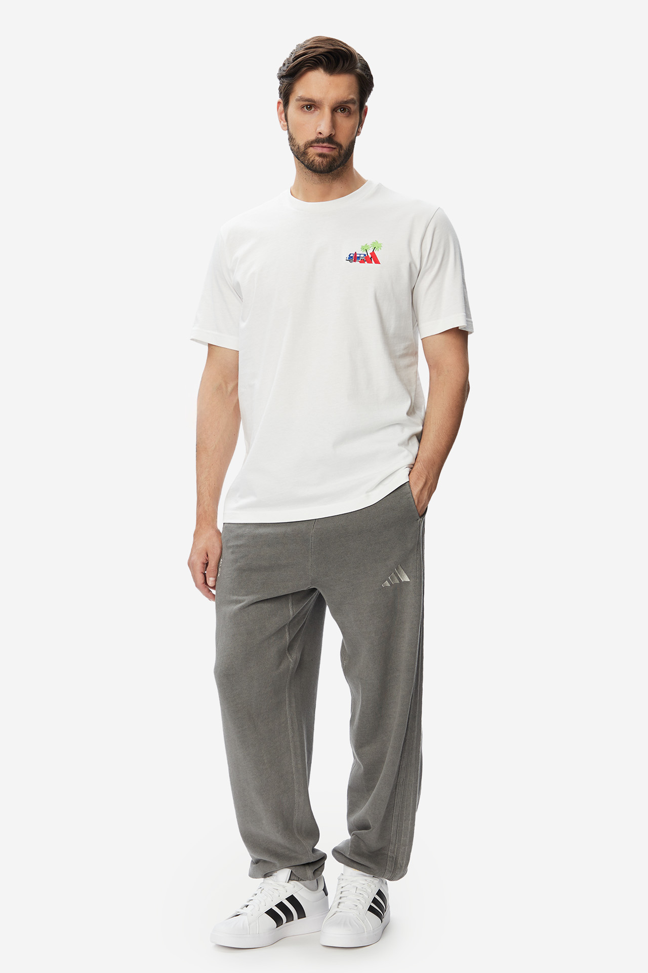 T-shirt adidas KB2519 Biały