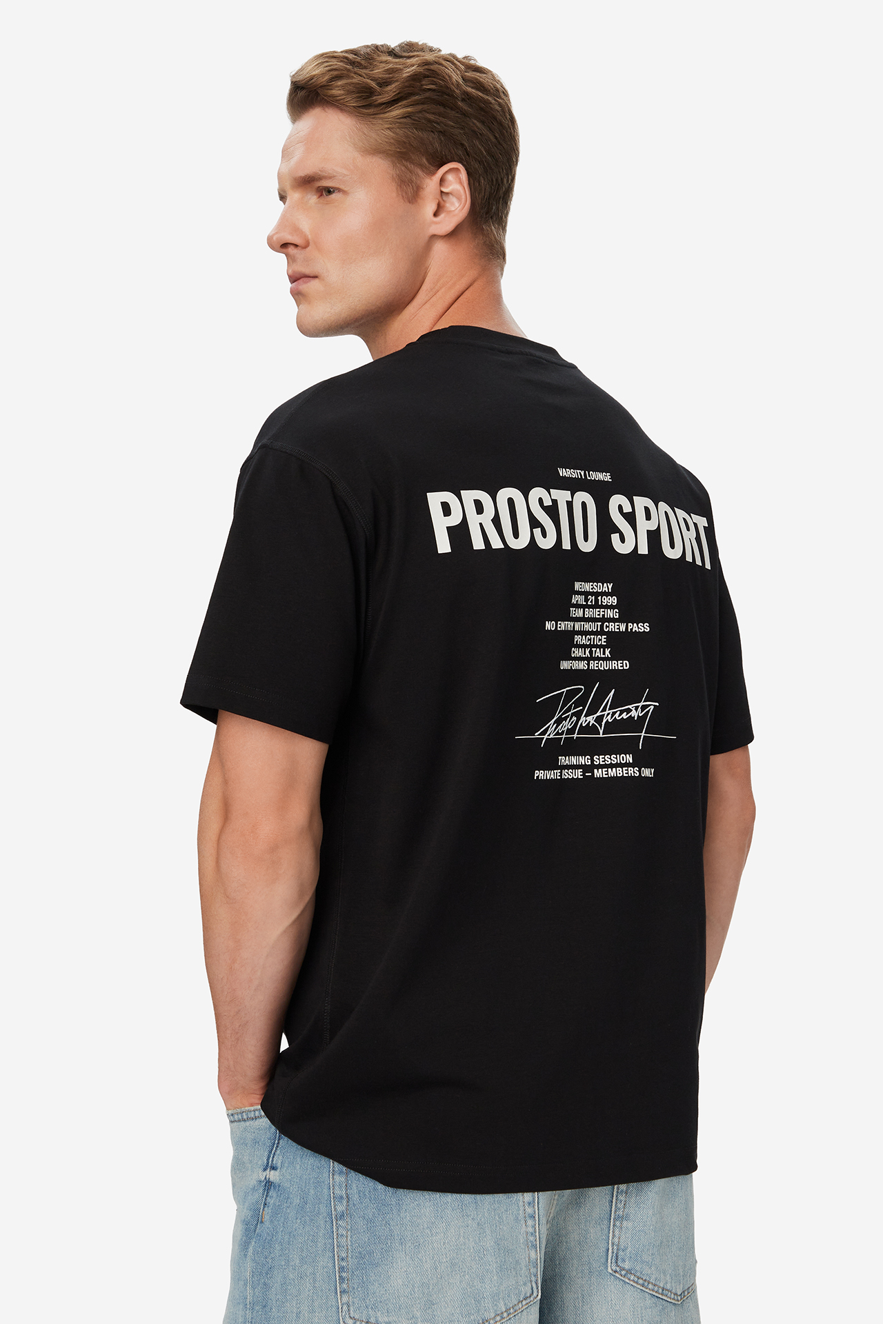 T-shirt PROSTO KL261MTEE1202 Czarny
