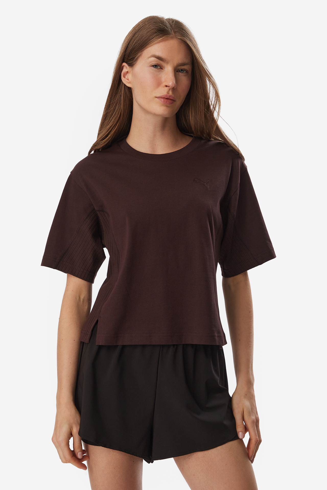 T-shirt PUMA 694030-33 Brązowy ciemny