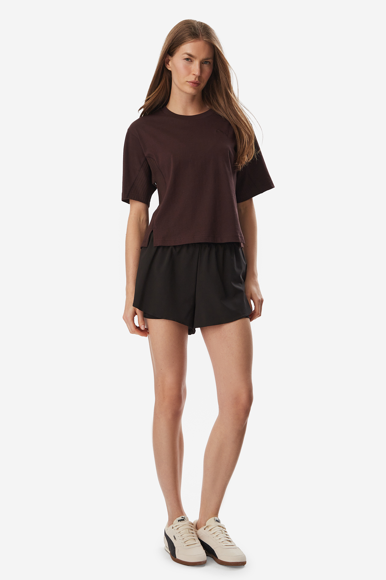 T-shirt PUMA 694030-33 Brązowy ciemny
