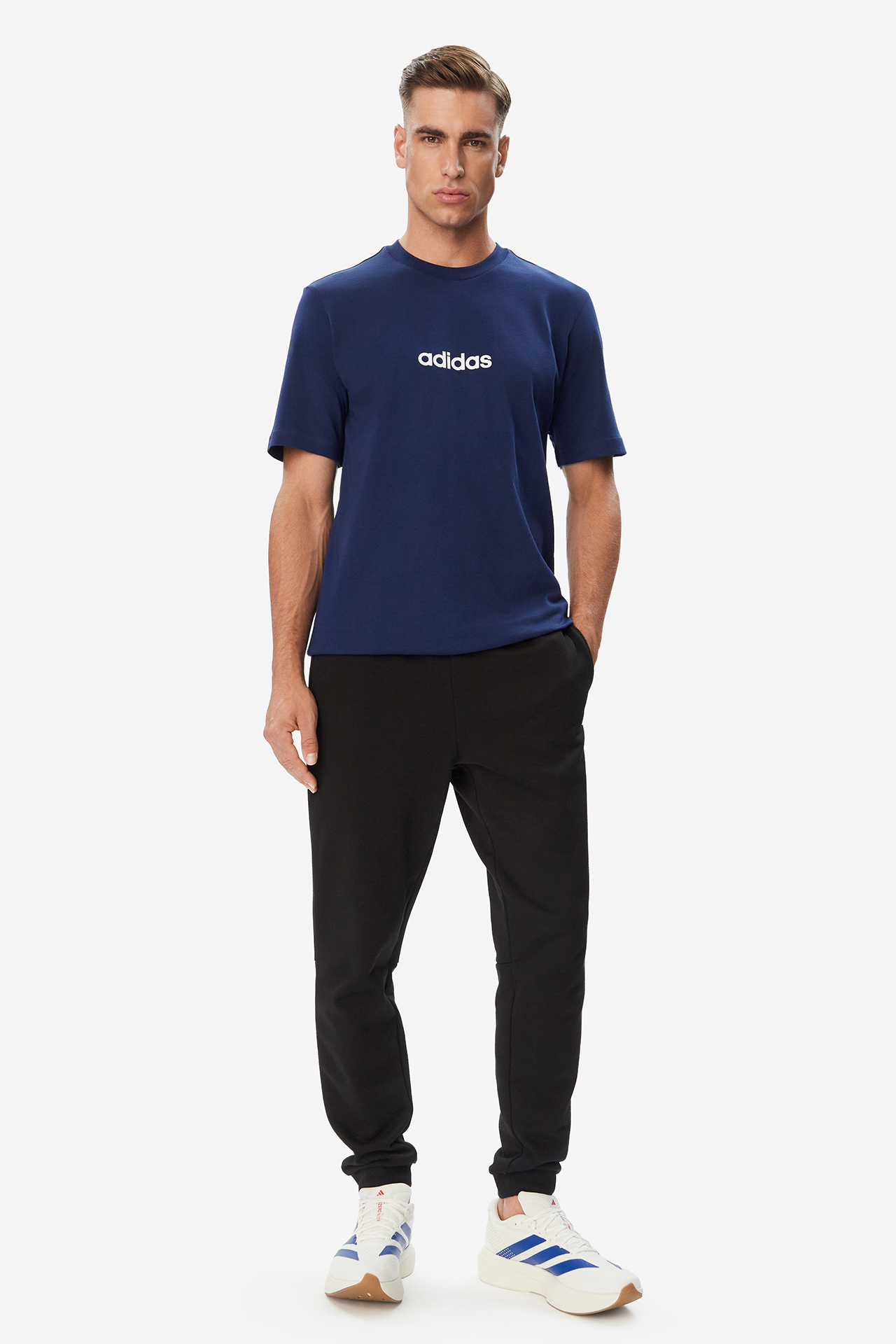 T-shirt adidas JE8999 Granatowy