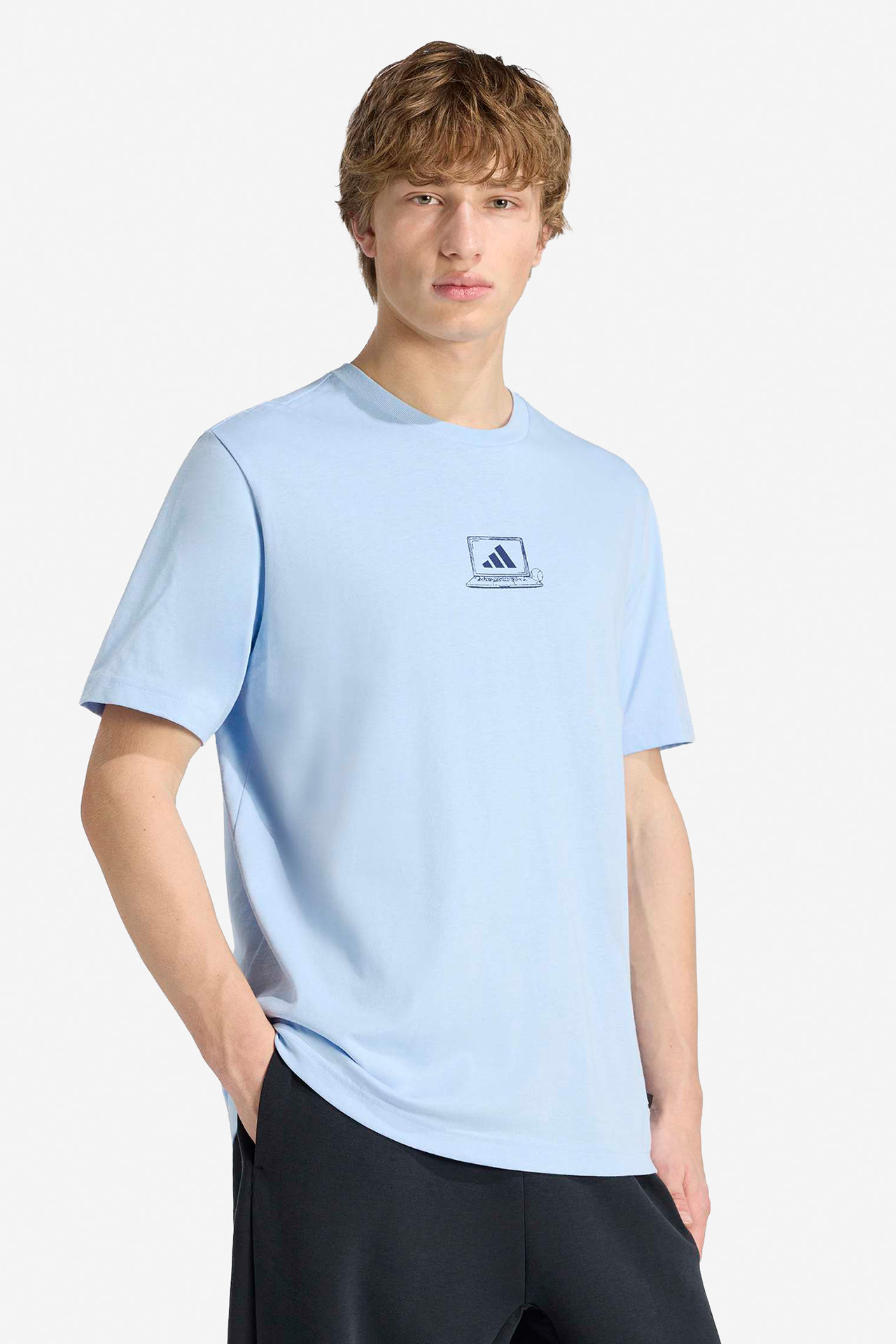 T-shirt adidas KC7082 Niebieski jasny