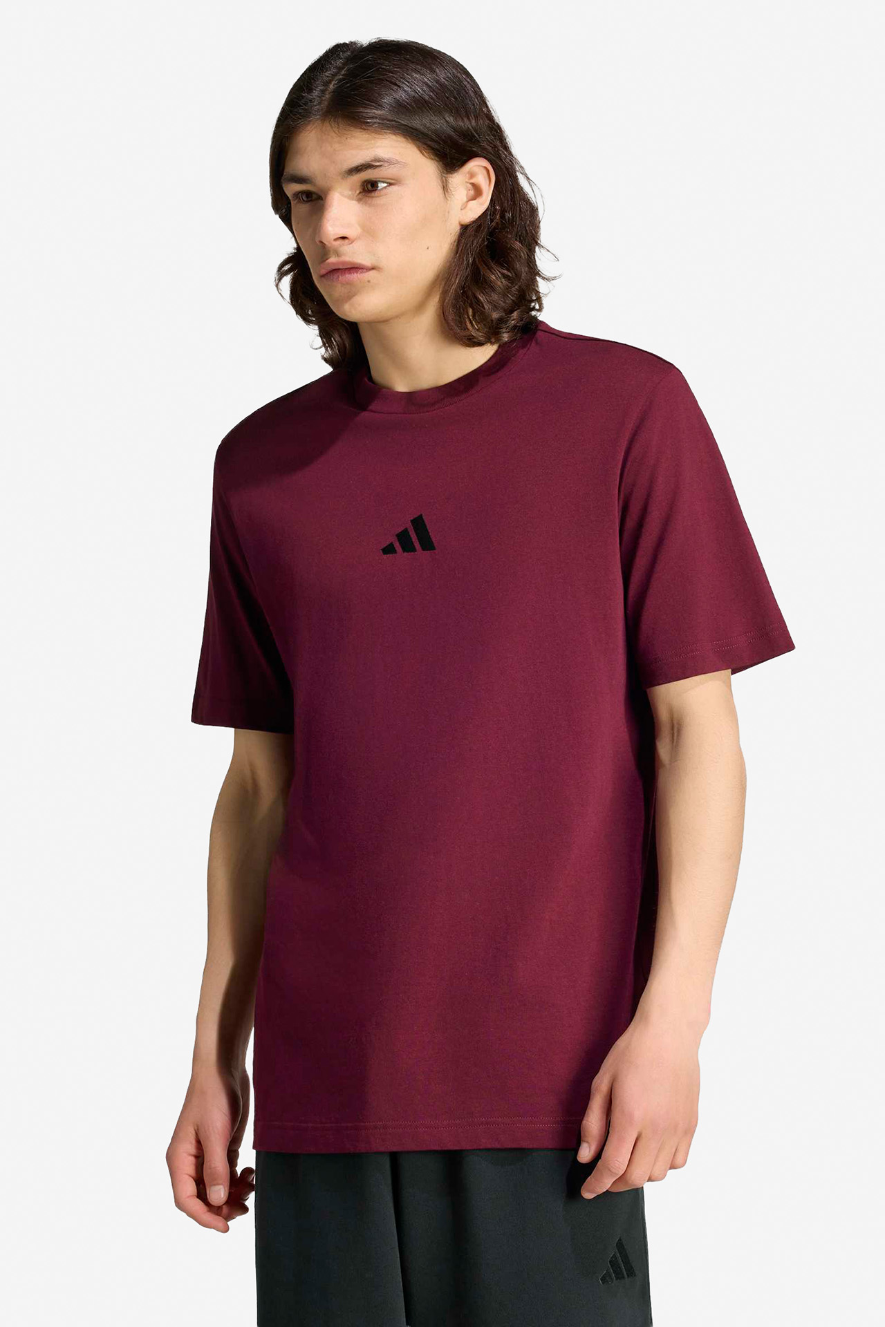 T-shirt adidas KF2403 Bordowy