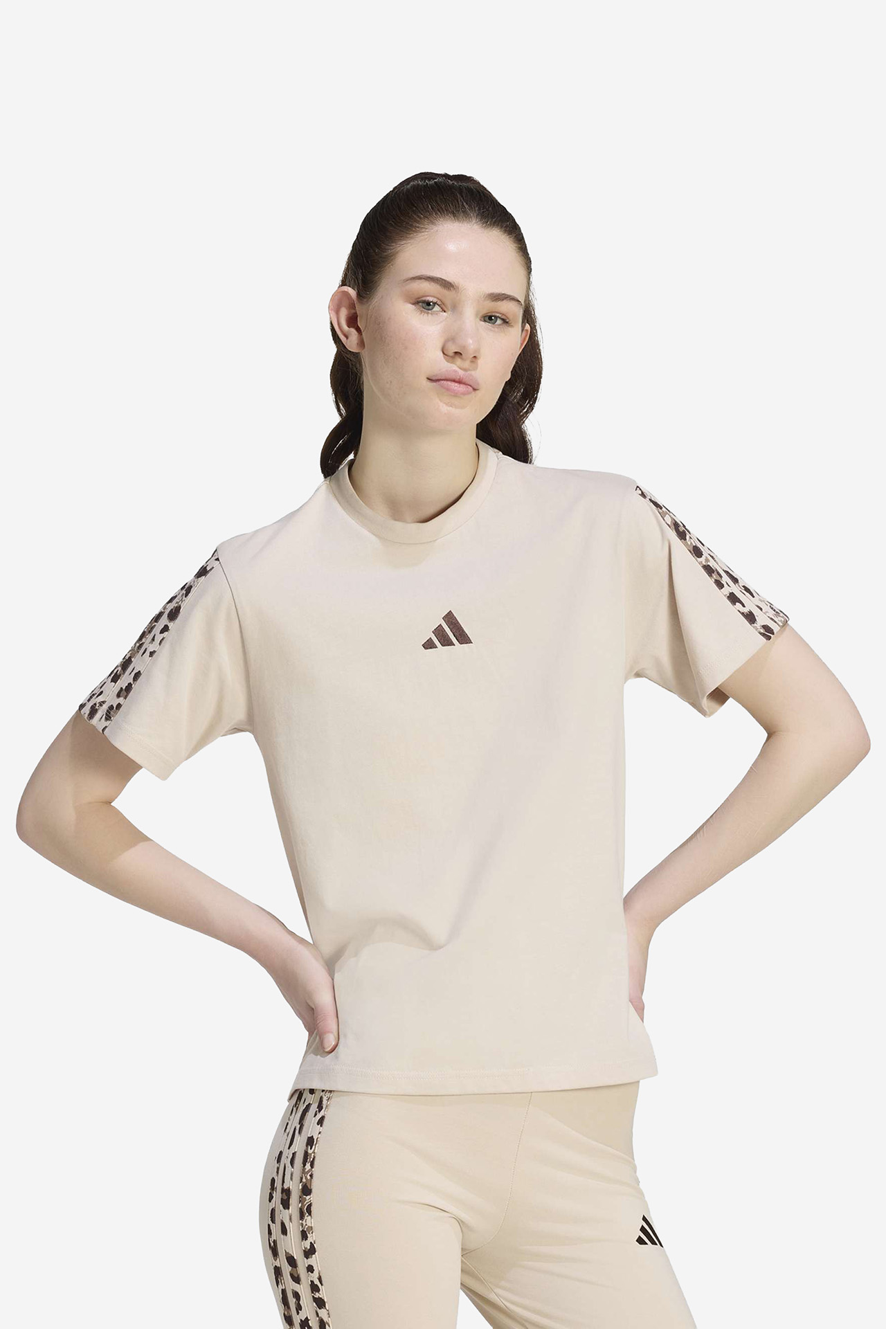 T-shirt adidas KT0407 Beżowy