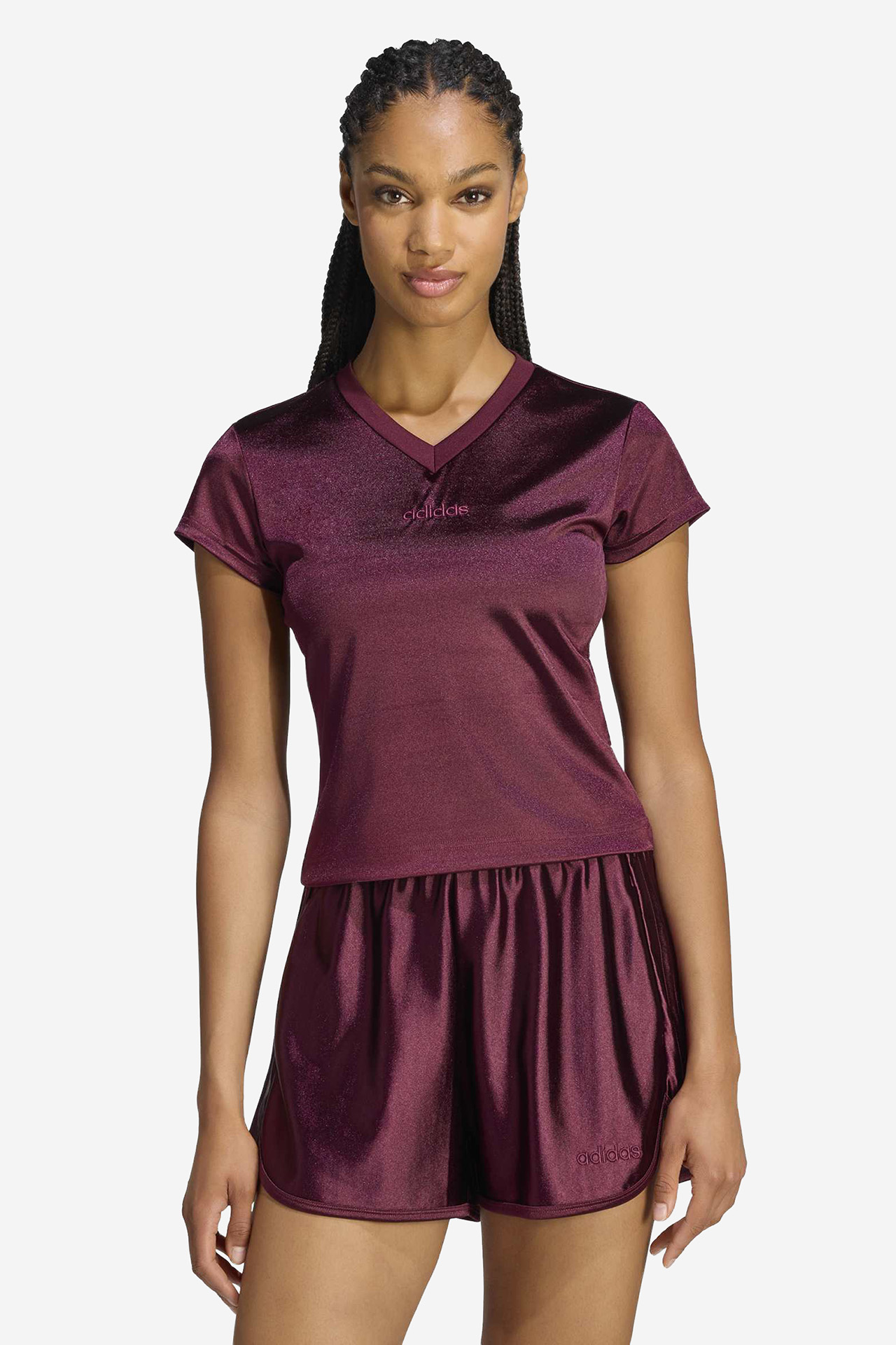T-shirt adidas KS7939 Bordowy