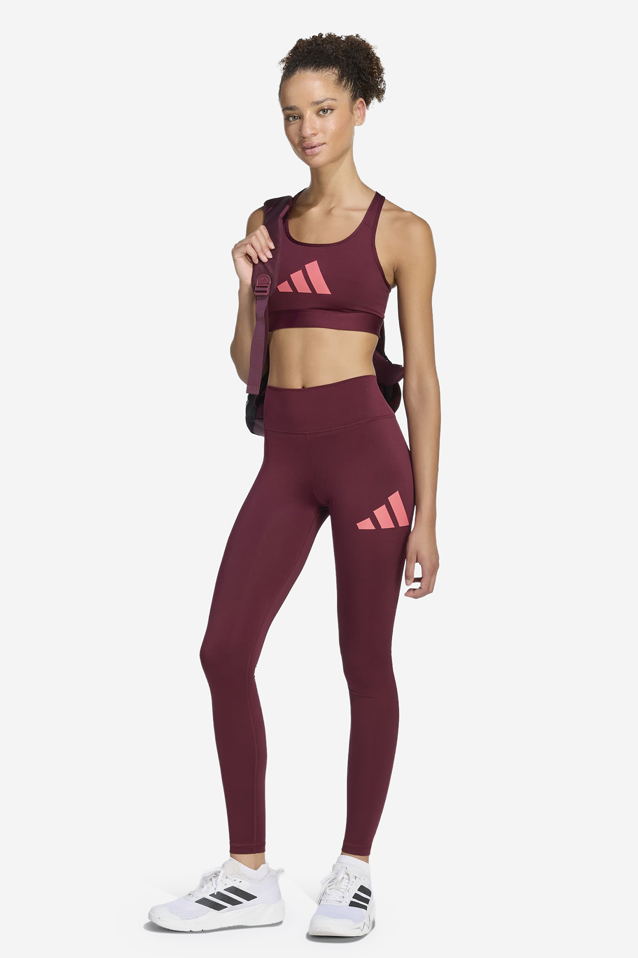 Stanik adidas KT3838 Czerwony ciemny