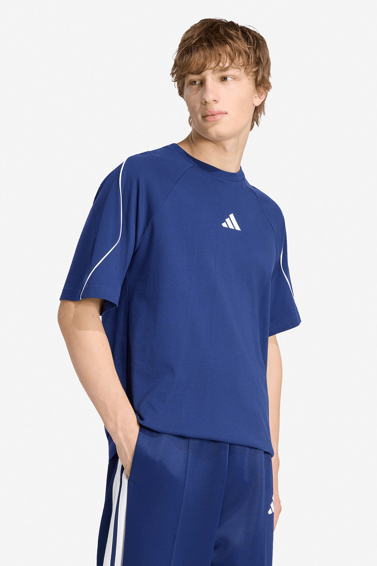 T-shirt adidas KR7790 Granatowy