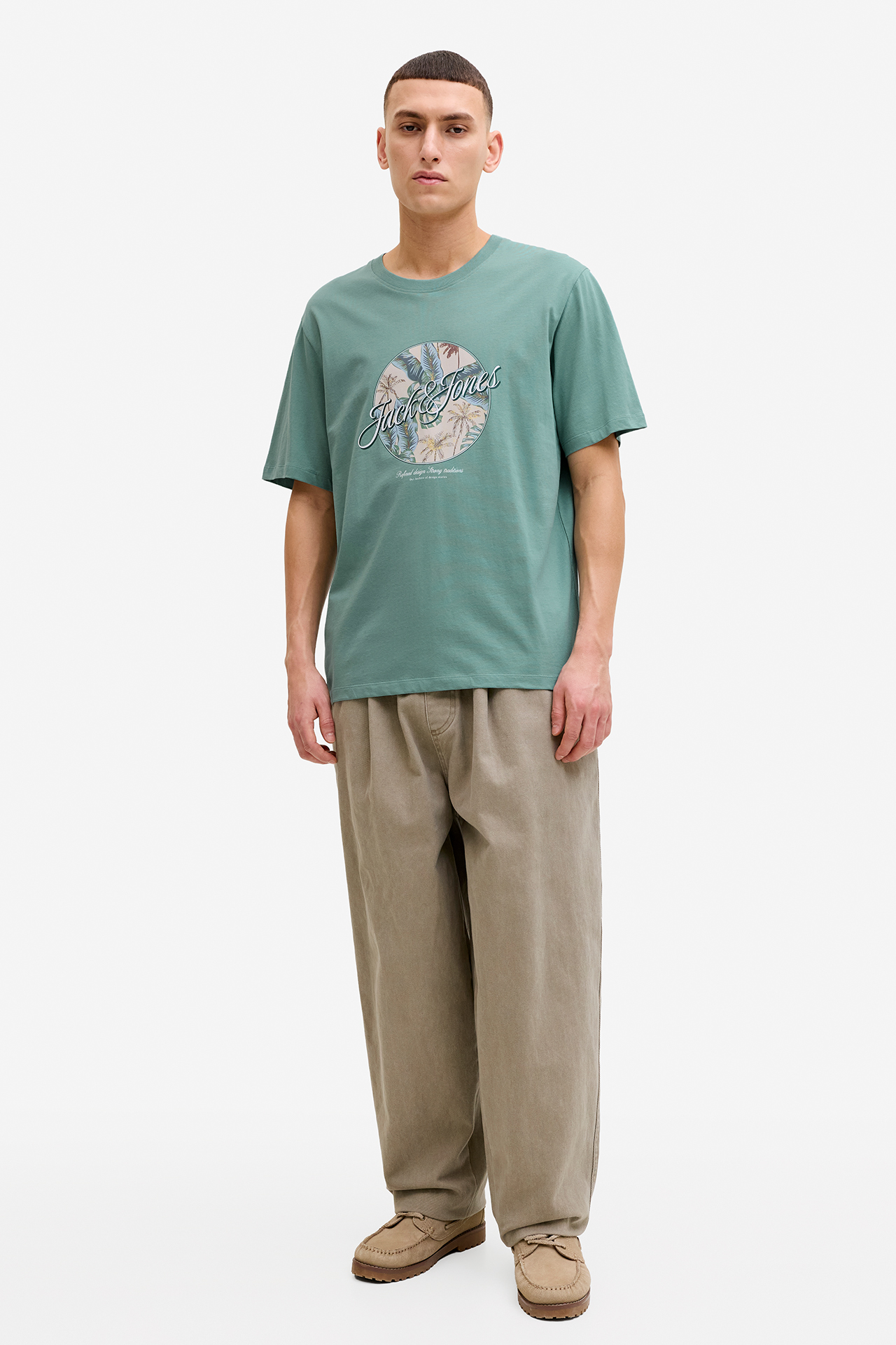 T-shirt JACK&JONES 12288088-Celestial Blue Biały