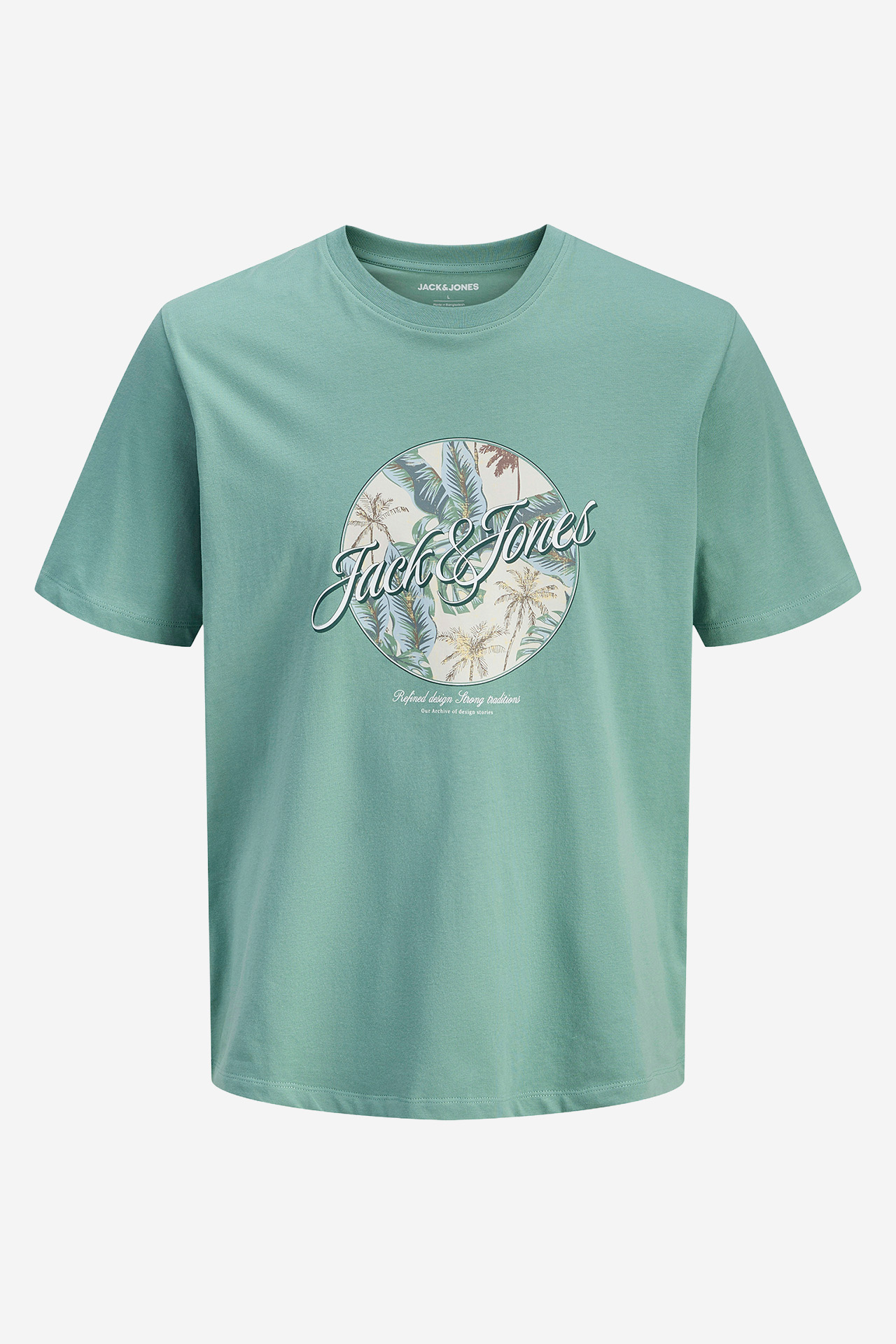 T-shirt JACK&JONES 12288088-Mineral Blue Biały