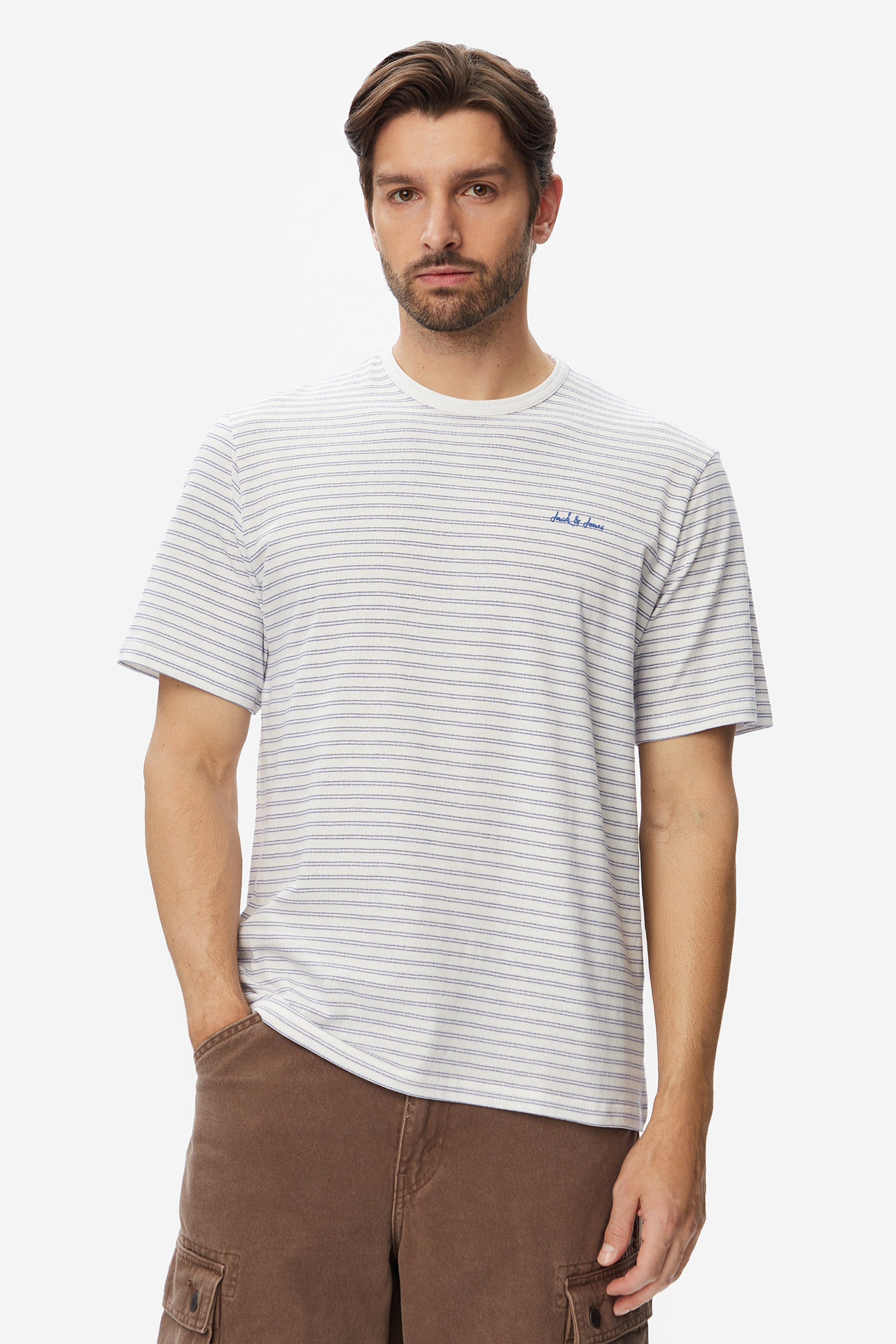 T-shirt JACK&JONES 12288358-Bright White Biały