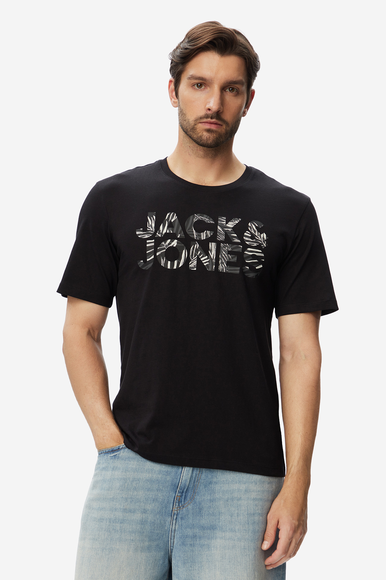 T-shirt JACK&JONES 12288536-Black Czarny