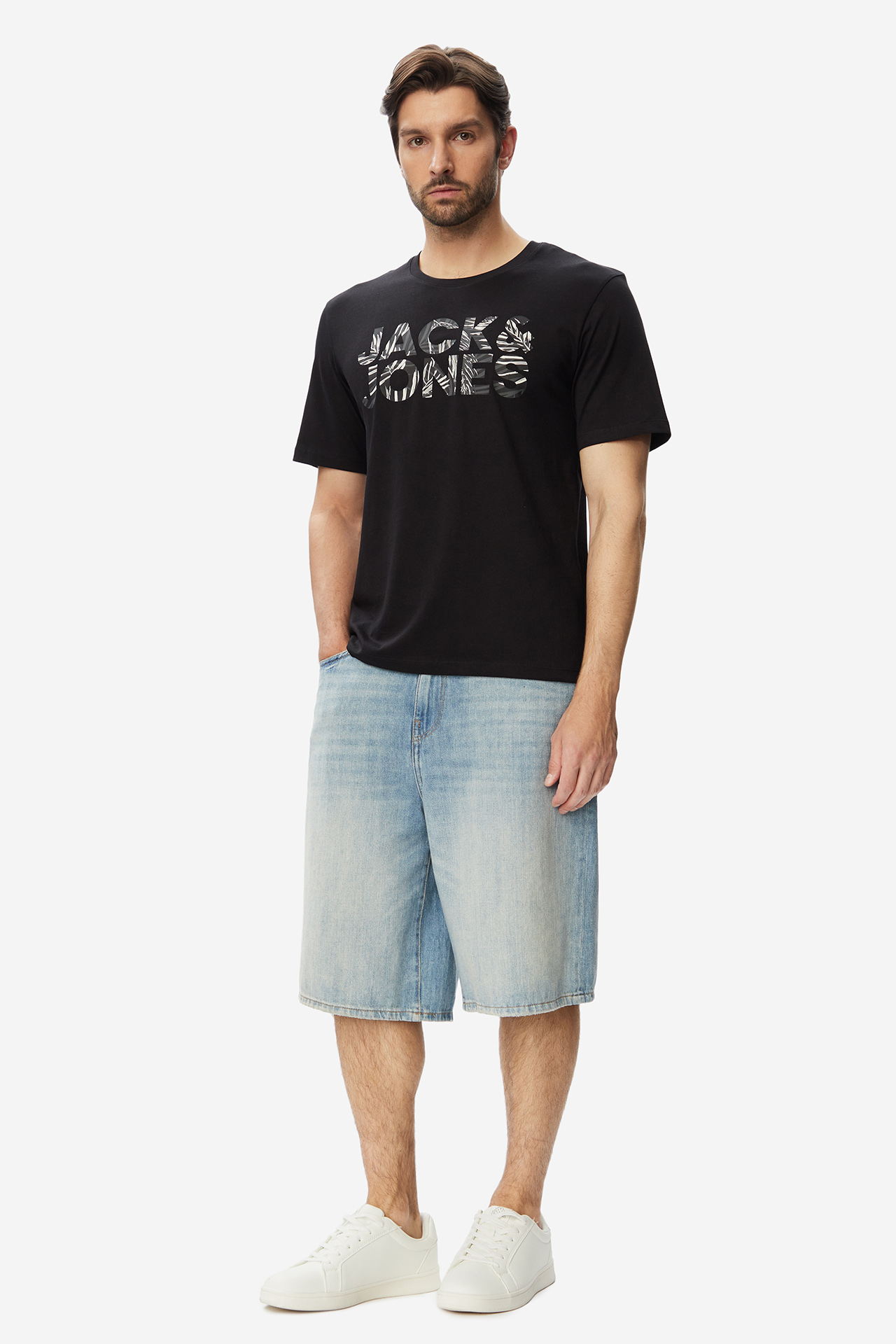 T-shirt JACK&JONES 12288536-Black Czarny