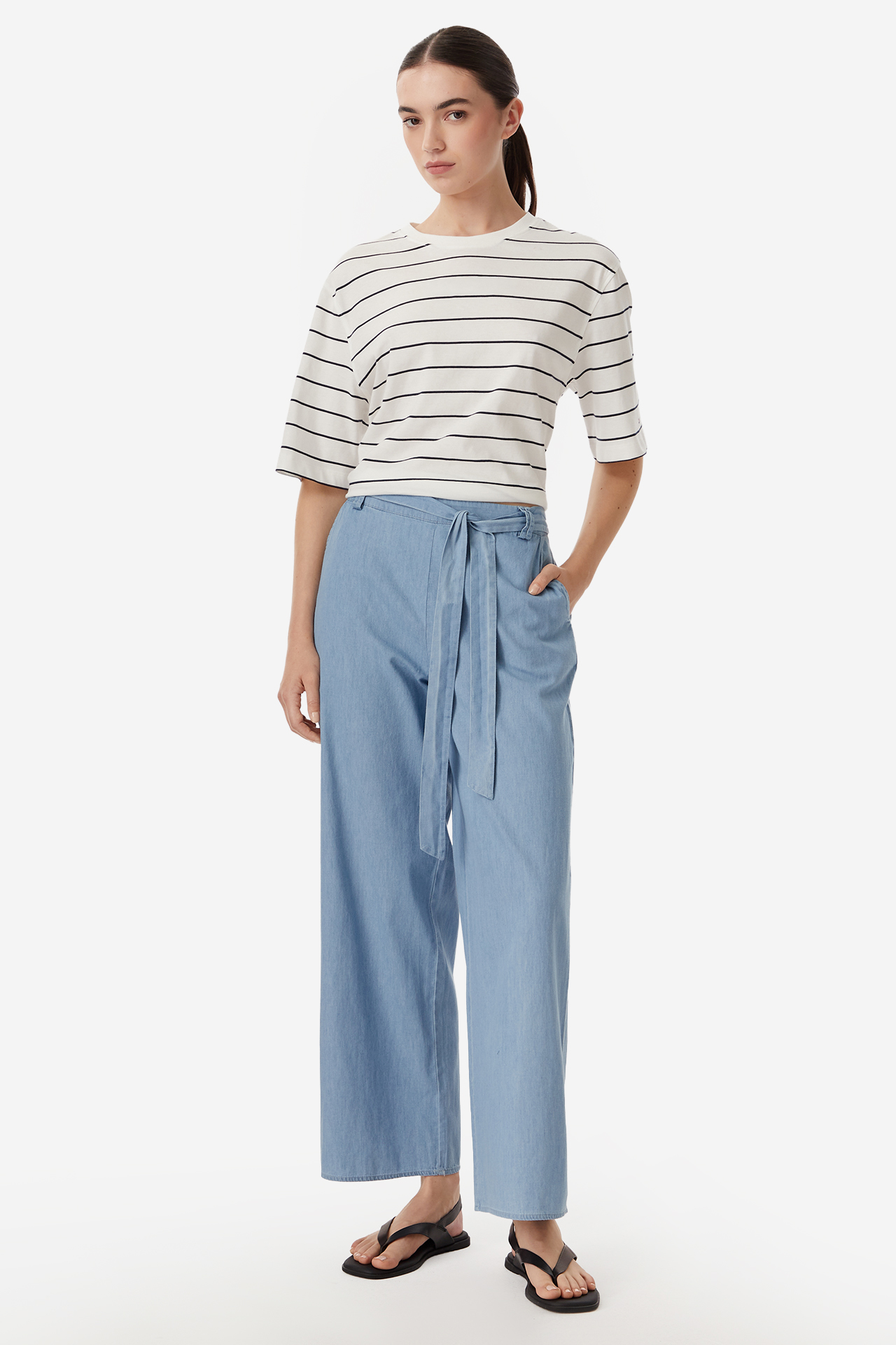 Spodnie ONLY 15370331-Light-Blue-Denim Niebieski