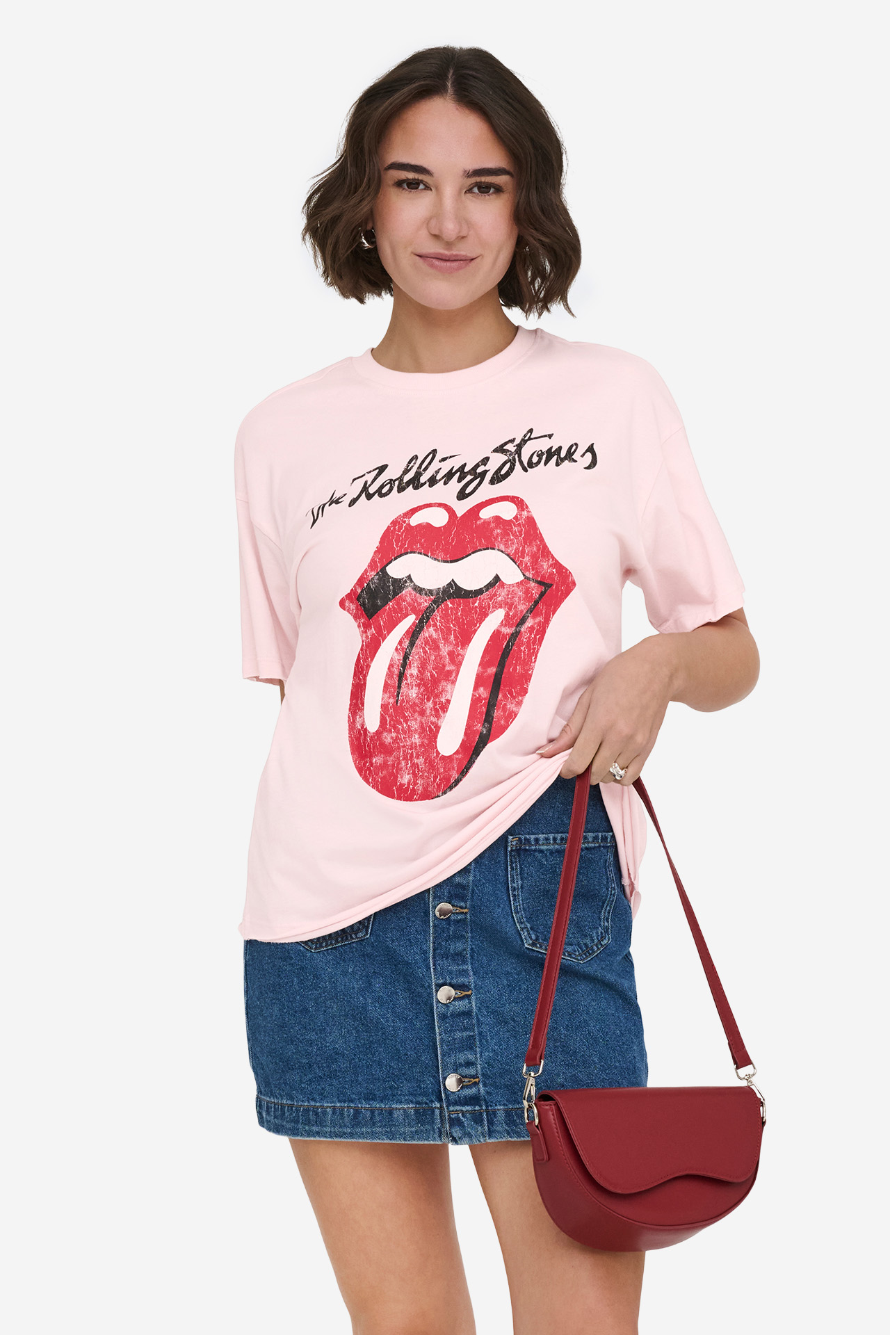 T-shirt ONLY 15370160-Pale-Lilac Różowy jasny