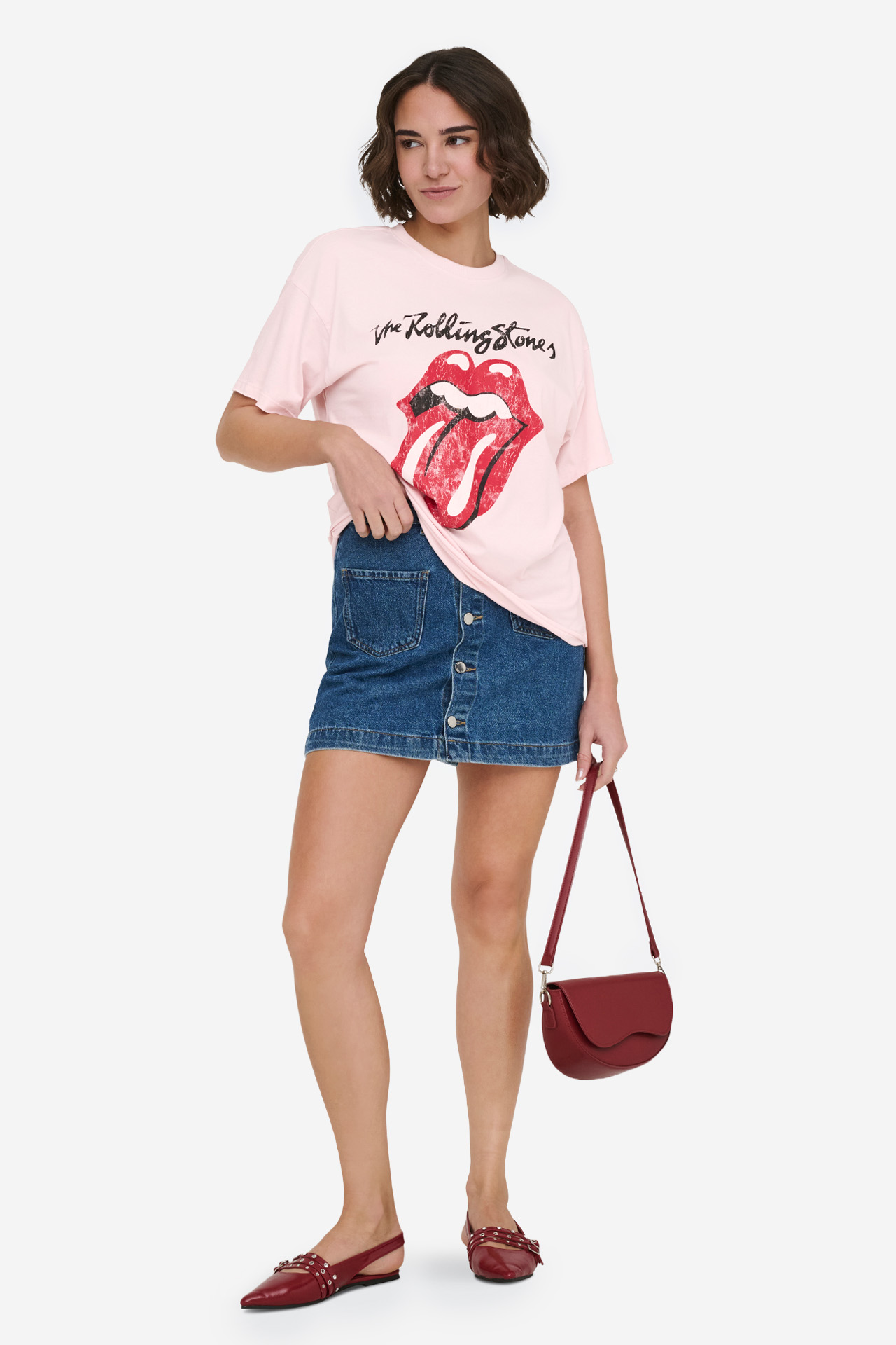 T-shirt ONLY 15370160-Pale-Lilac Różowy jasny