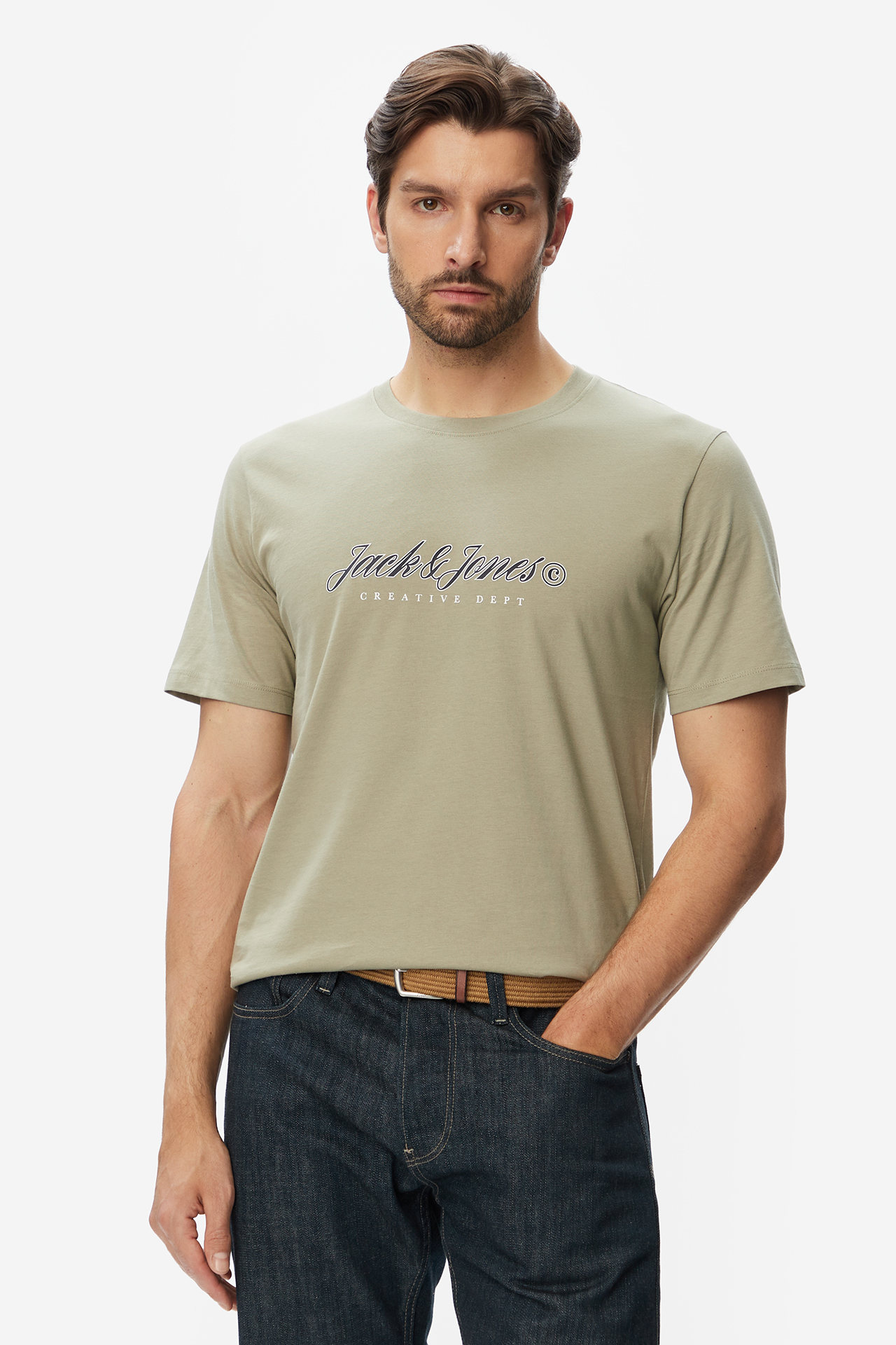 T-shirt JACK&JONES 12290887-Seagrass Zielony