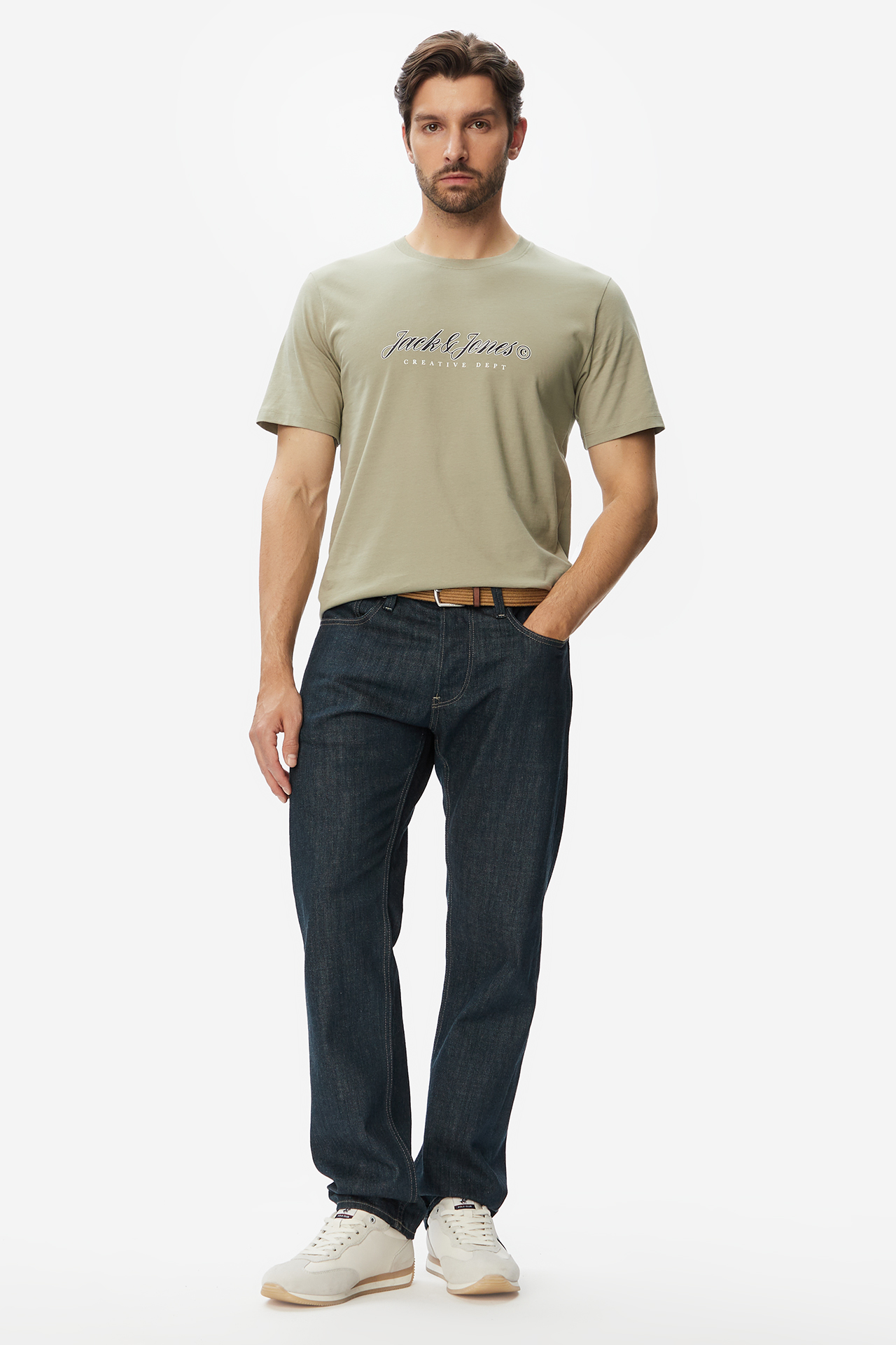 T-shirt JACK&JONES 12290887-Seagrass Zielony