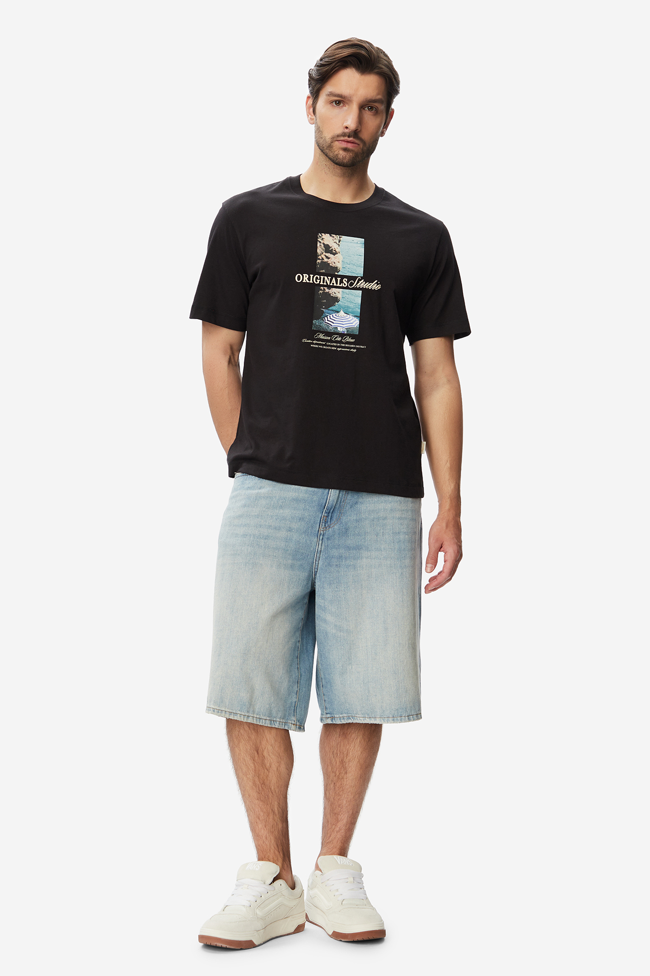 T-shirt JACK&JONES 12291022-Black Czarny