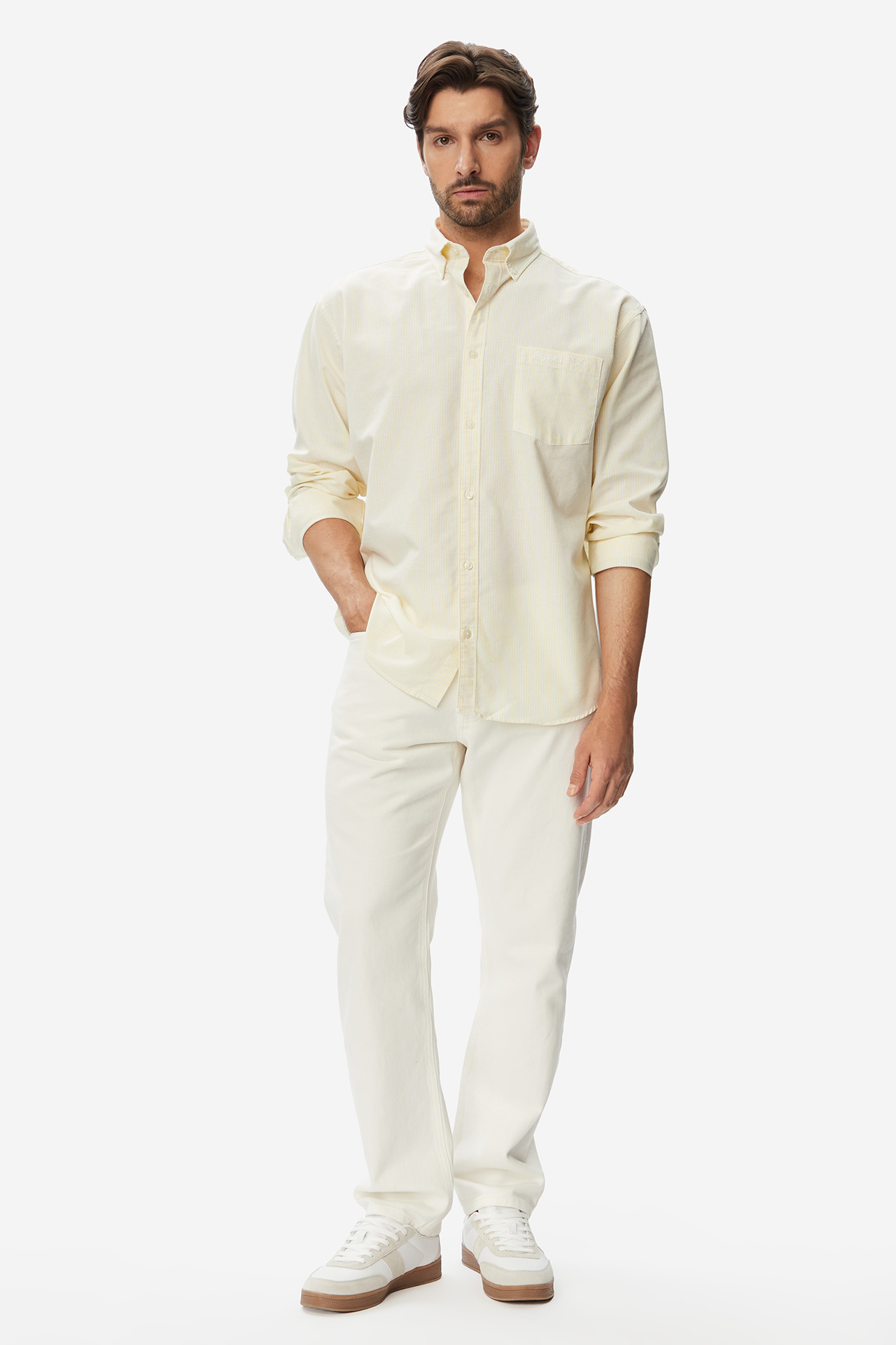 Koszula JACK&JONES 12291838-Pastel Yellow Żółty jasny