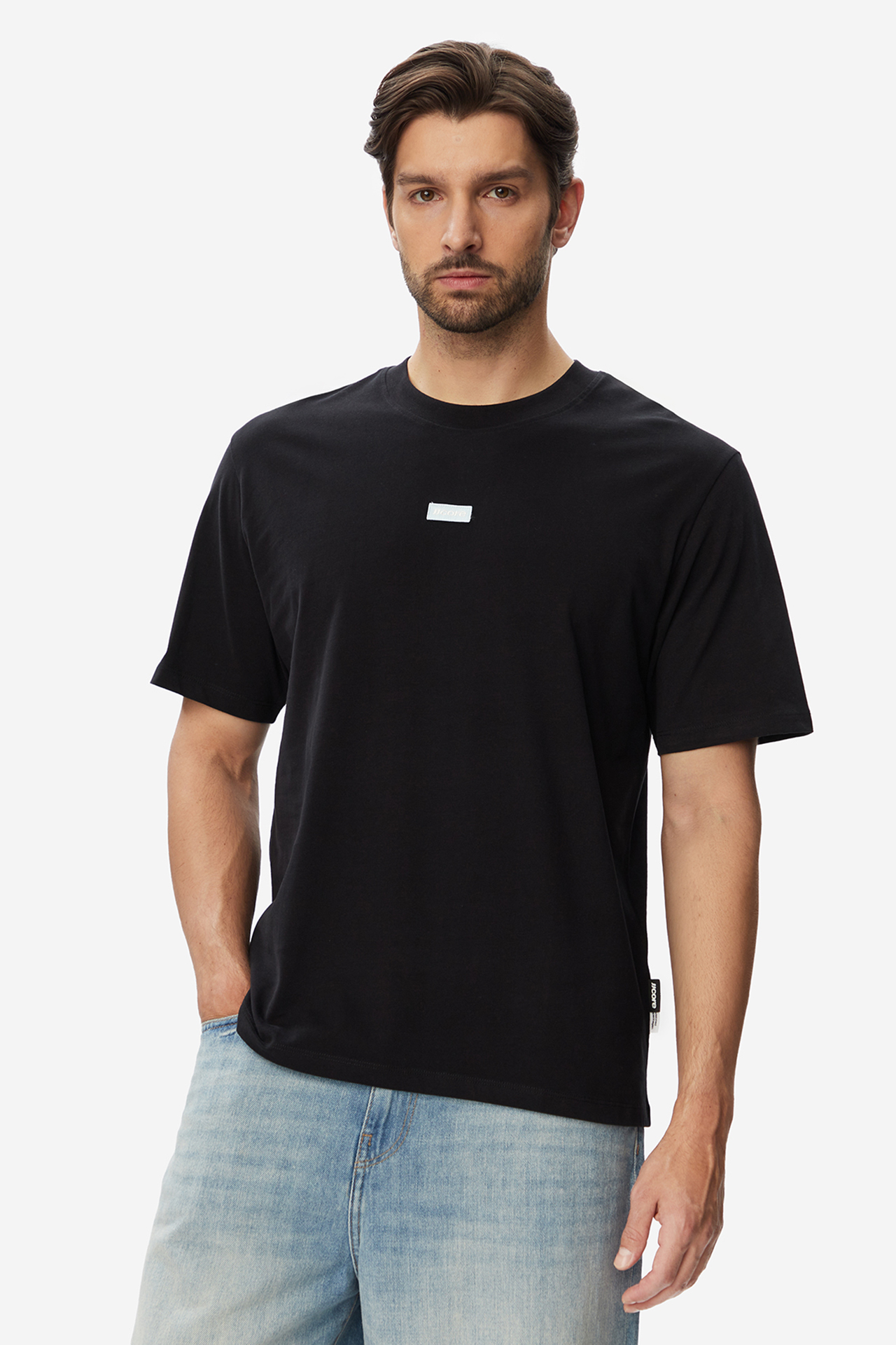 T-shirt JACK&JONES 12295036-Black Czarny