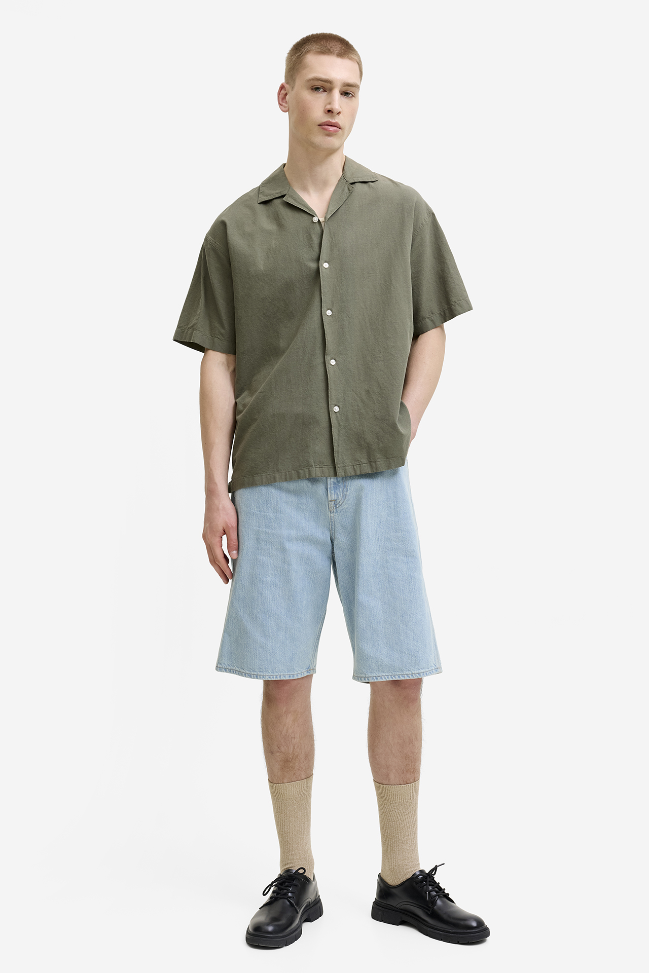 Koszula JACK&JONES 12288594-Dusty Olive Zielony