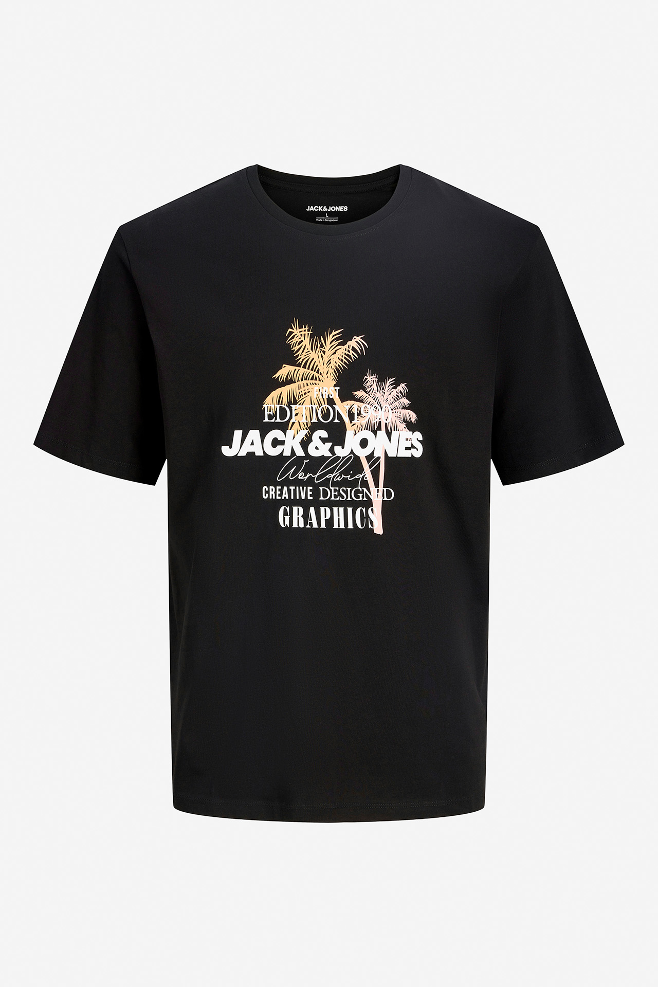 T-shirt JACK&JONES 12288094-Black Czarny