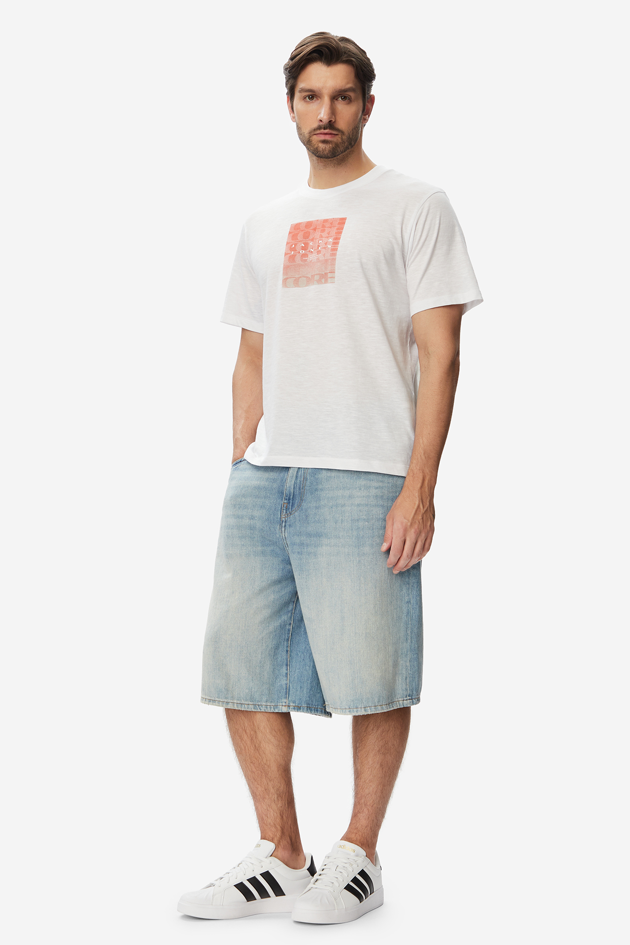 T-shirt JACK&JONES 12294986-Bright White Biały