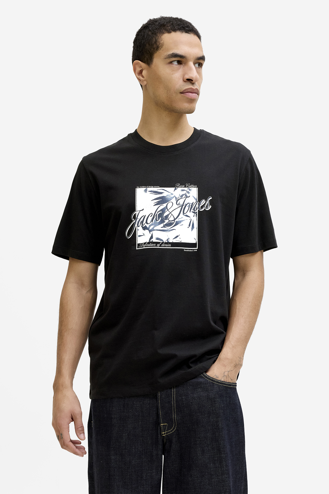 T-shirt JACK&JONES 12288088-Black Czarny