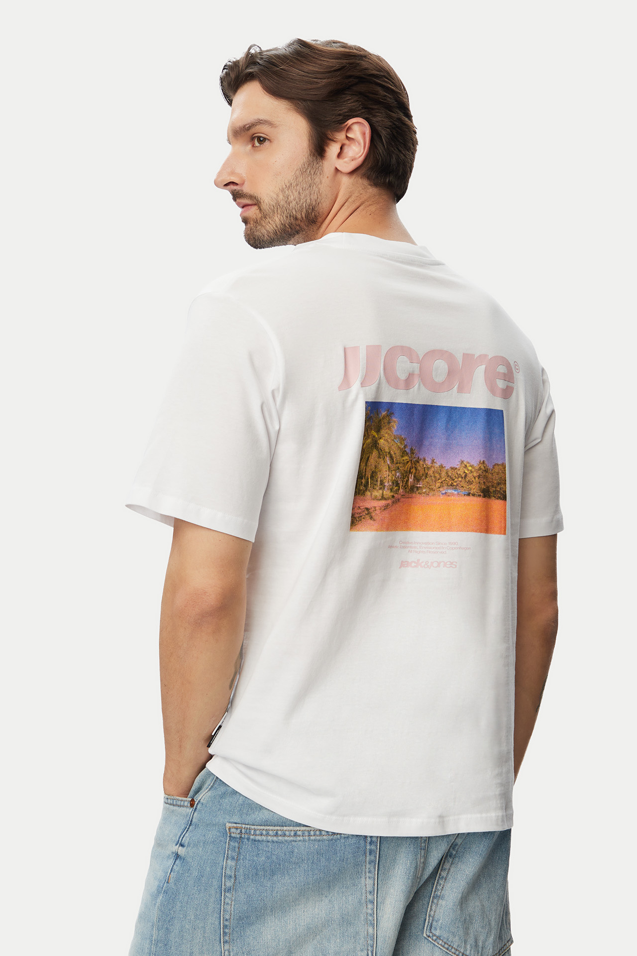 T-shirt JACK&JONES 12295024-Bright White Biały