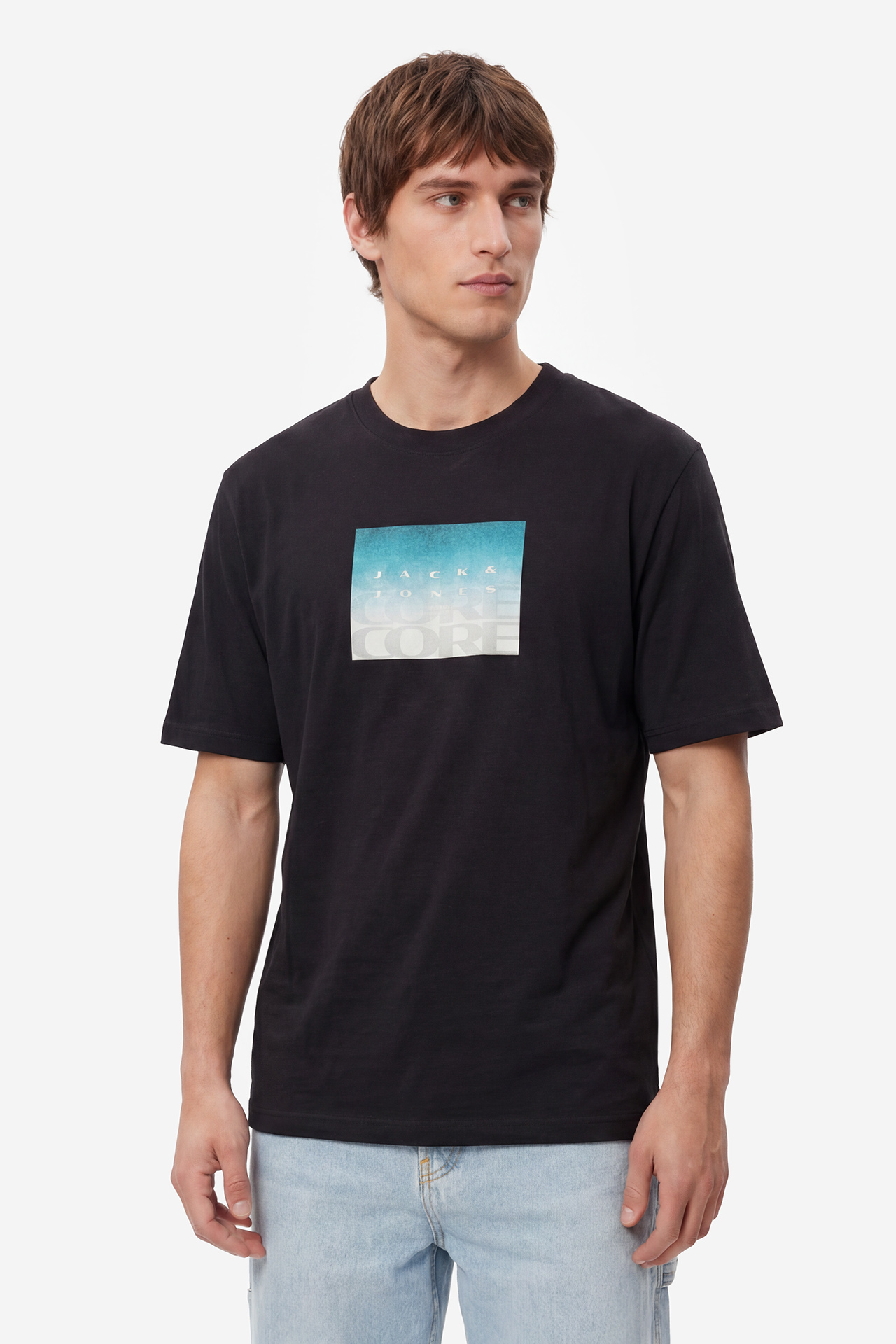 T-shirt JACK&JONES 12294986-Black Czarny
