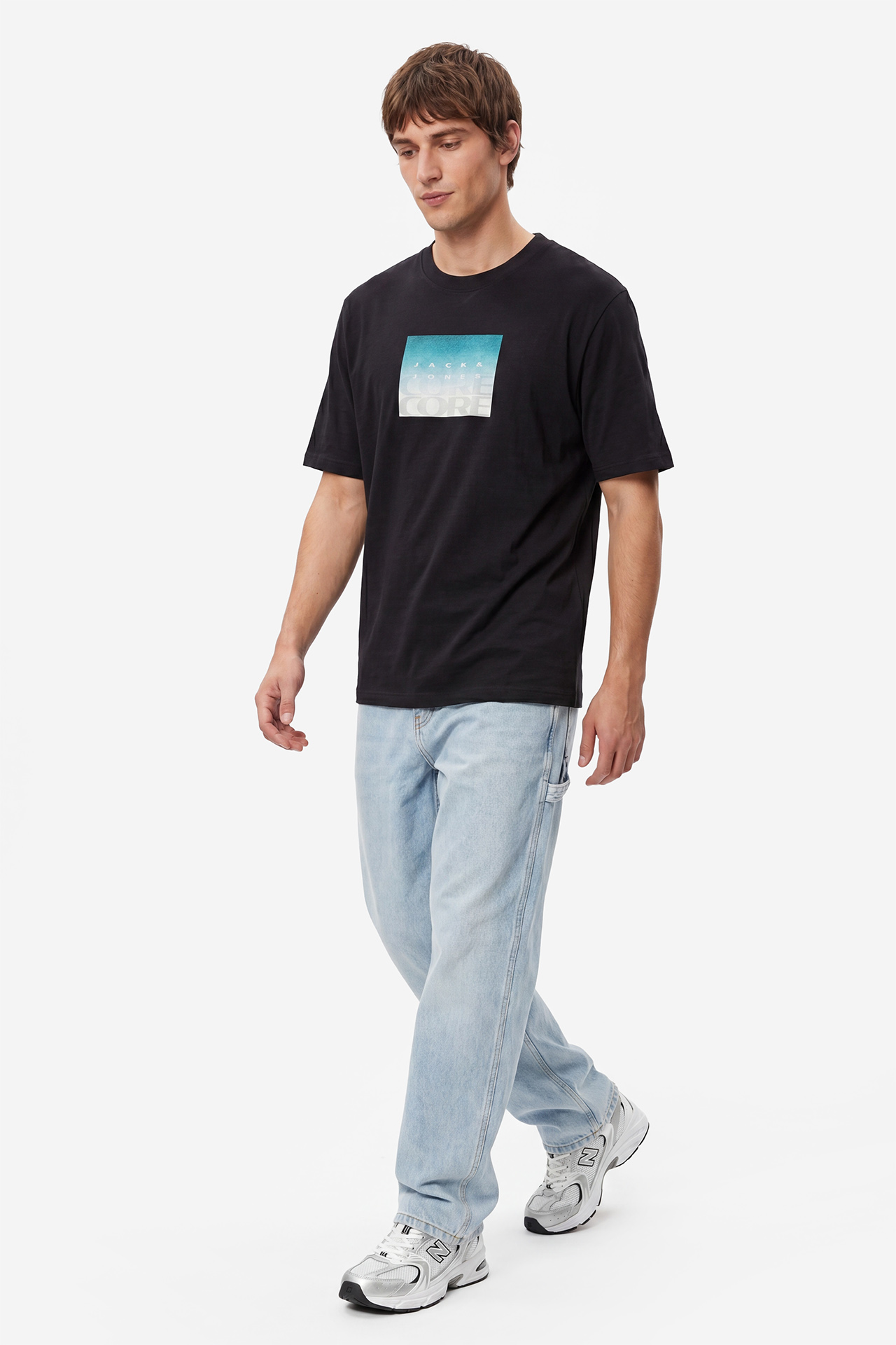 T-shirt JACK&JONES 12294986-Black Czarny