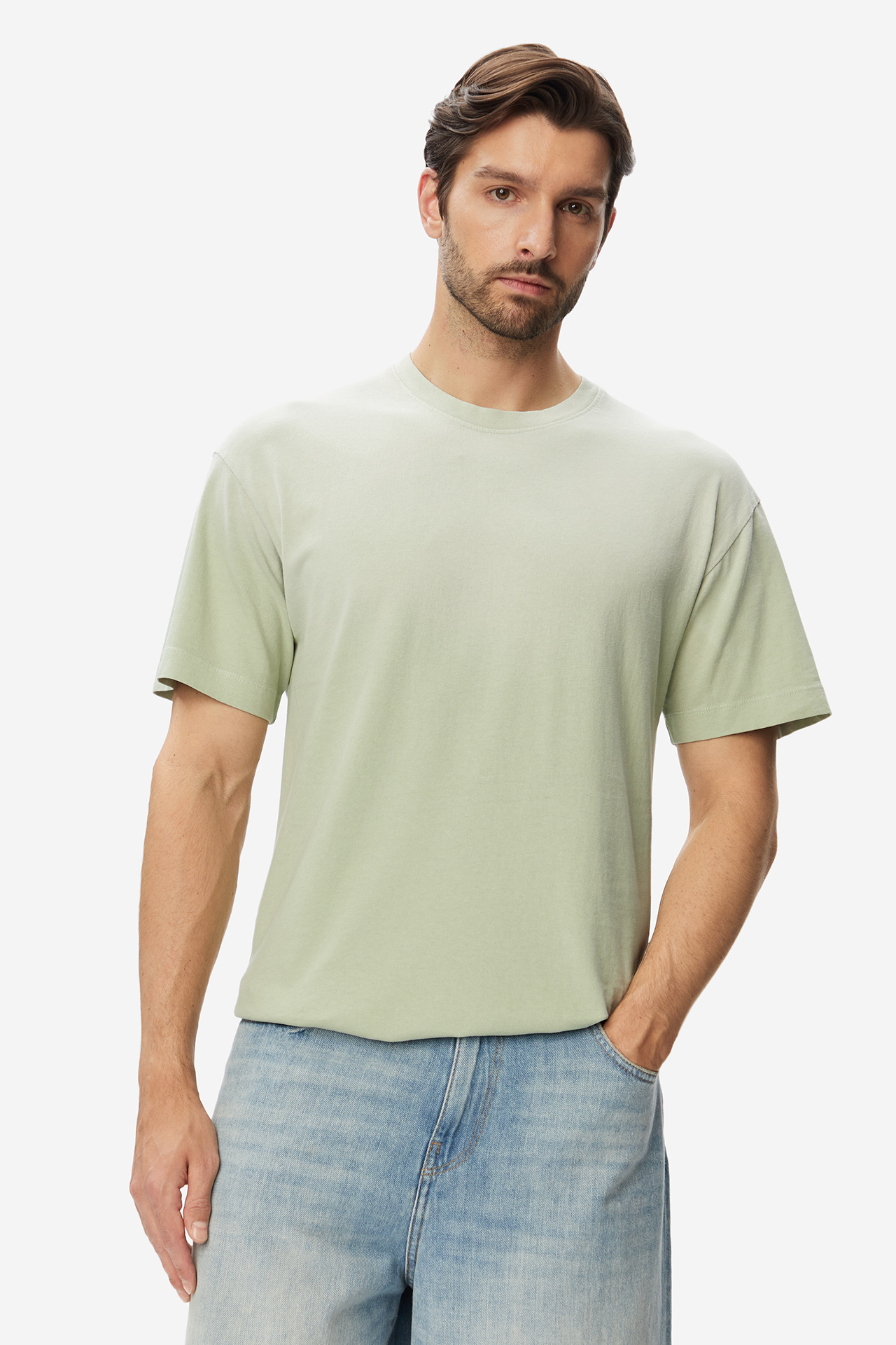 T-shirt JACK&JONES 12295501-Aqua Gray Szary