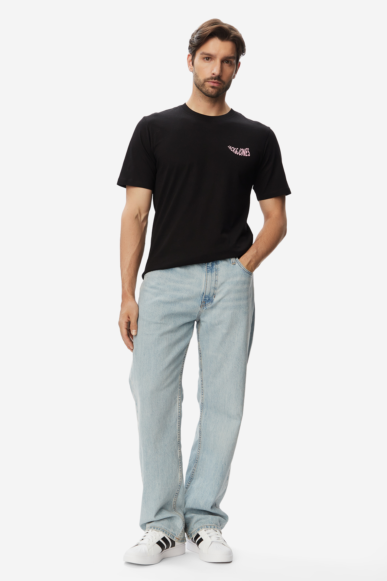 T-shirt JACK&JONES 12288084-Black Czarny