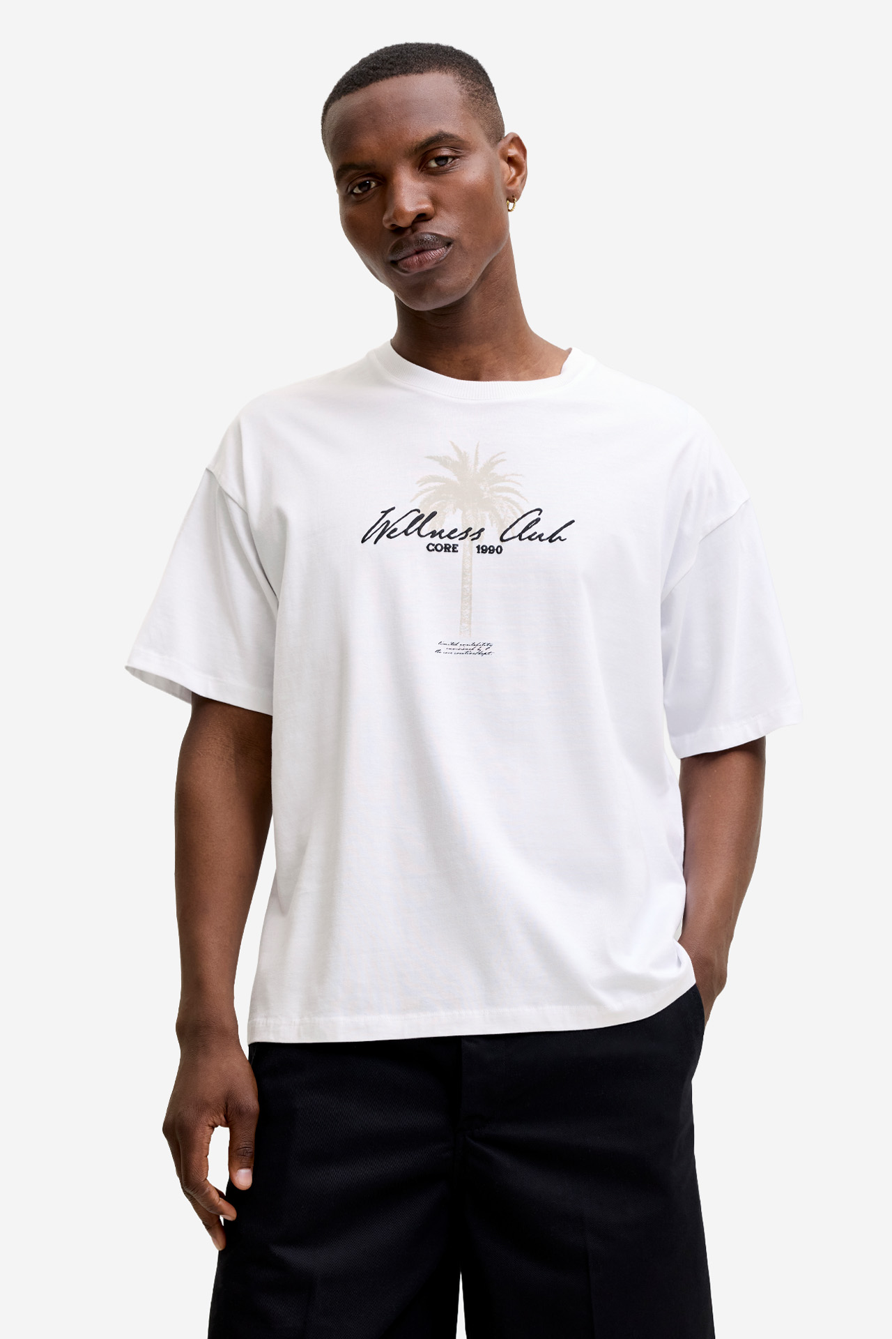 T-shirt JACK&JONES 12295526-Bright White Biały