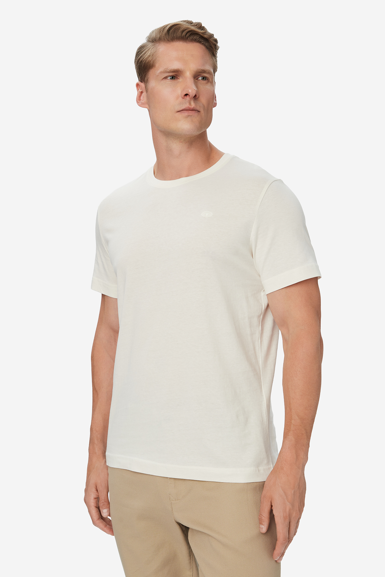 T-shirt TOM TAILOR 1050139-10348 Kremowy