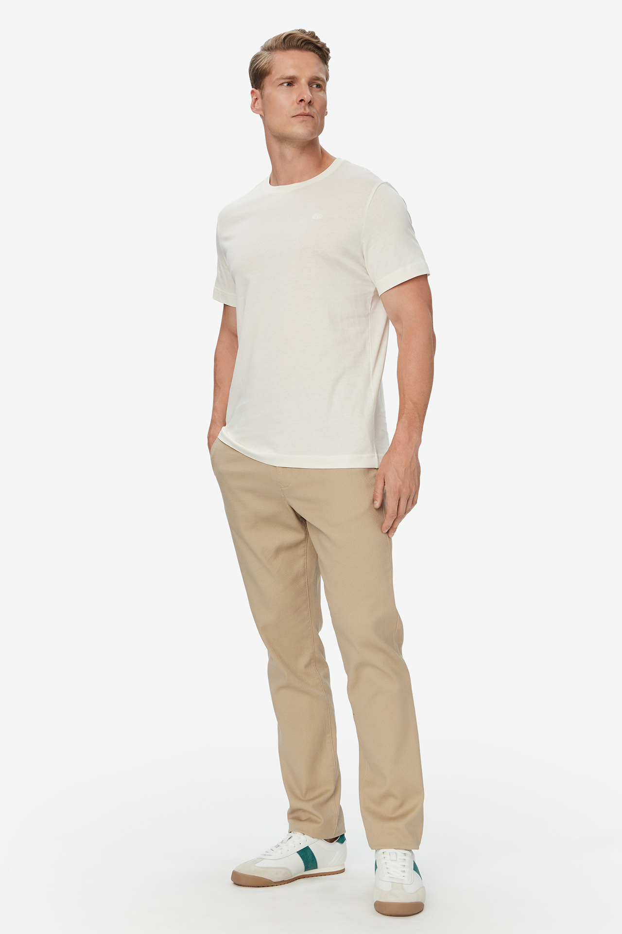 T-shirt TOM TAILOR 1050139-10348 Kremowy