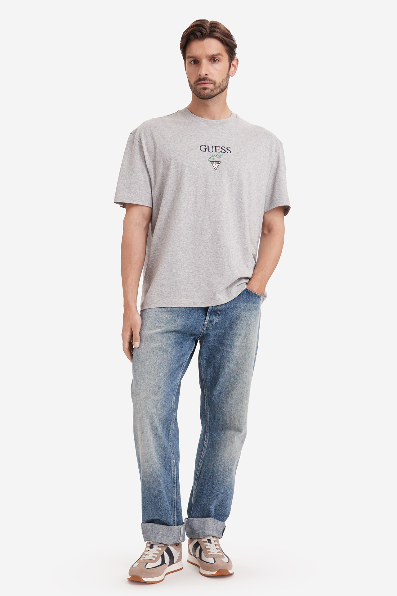 T-shirt GUESS JEANS M6RI45K8HM0-H90Z Szary