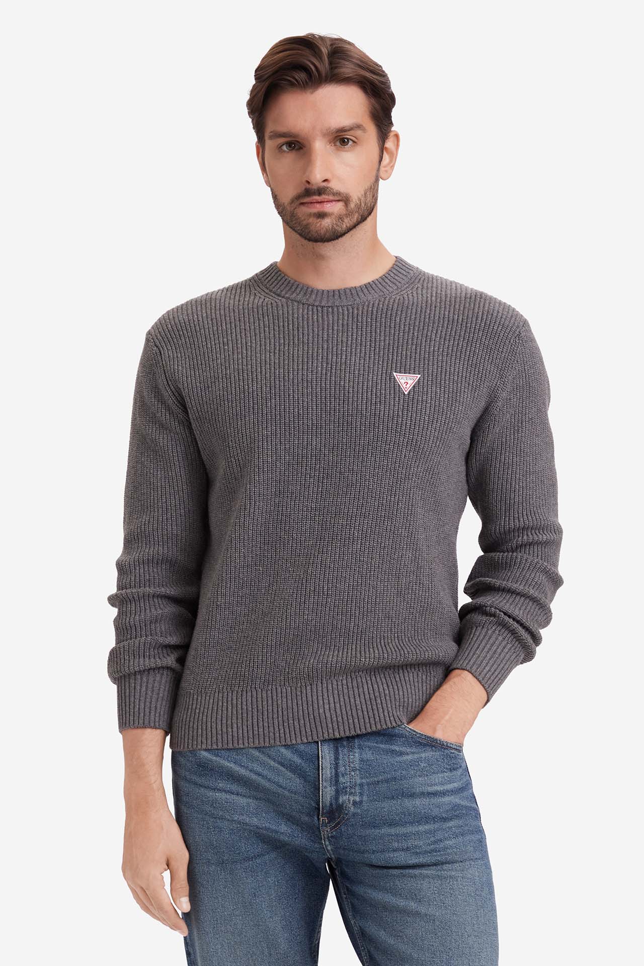 Sweter GUESS JEANS M4BR30Z3HM1-H91E Szary