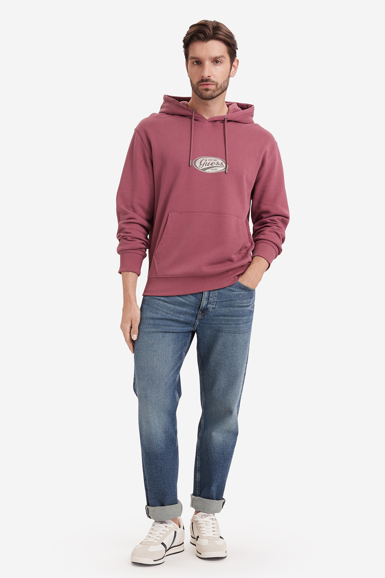 Bluza GUESS JEANS M6YQ07K3996-A423 Różowy ciemny