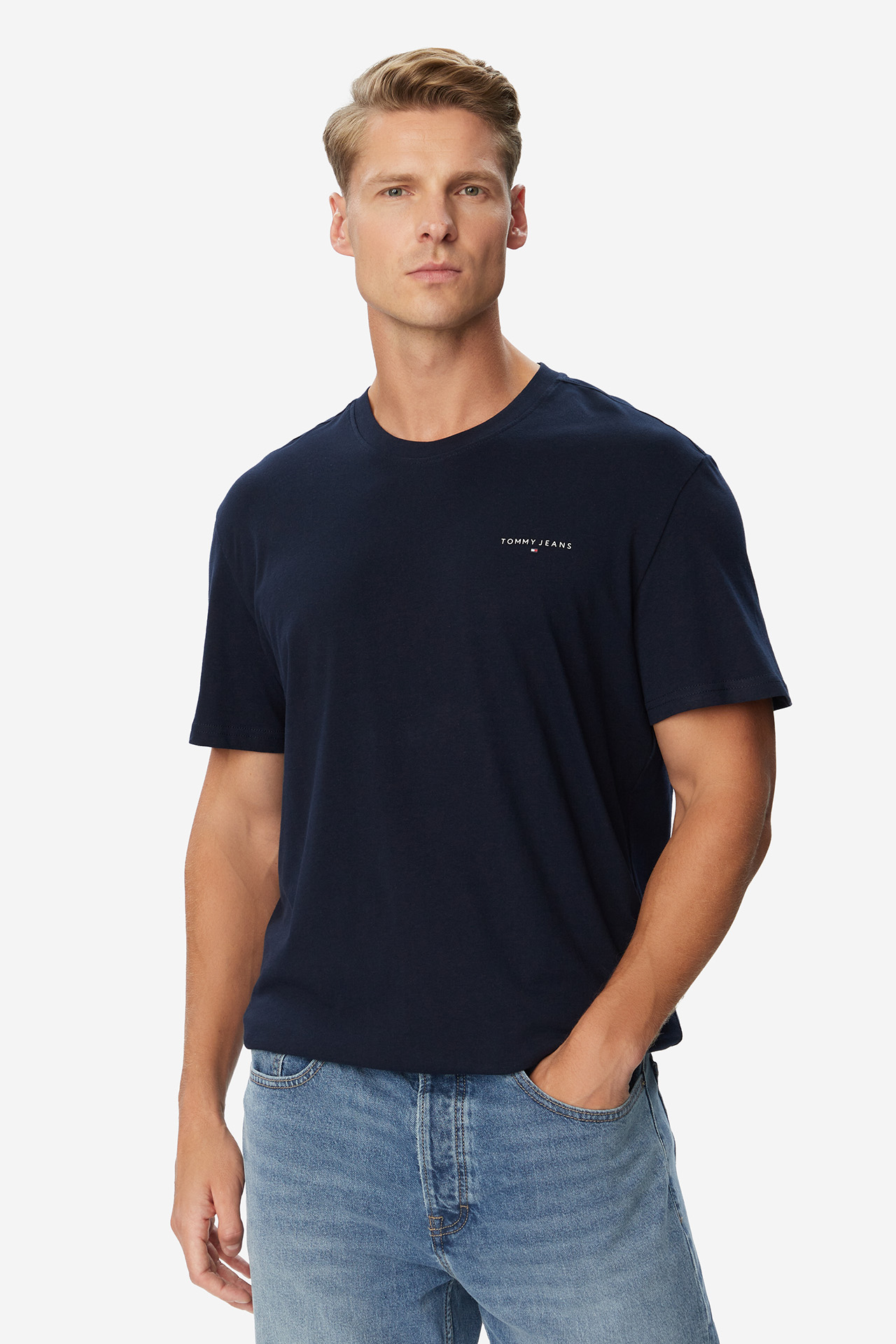 T-shirt Tommy Jeans DM0DM21780C1G Granatowy