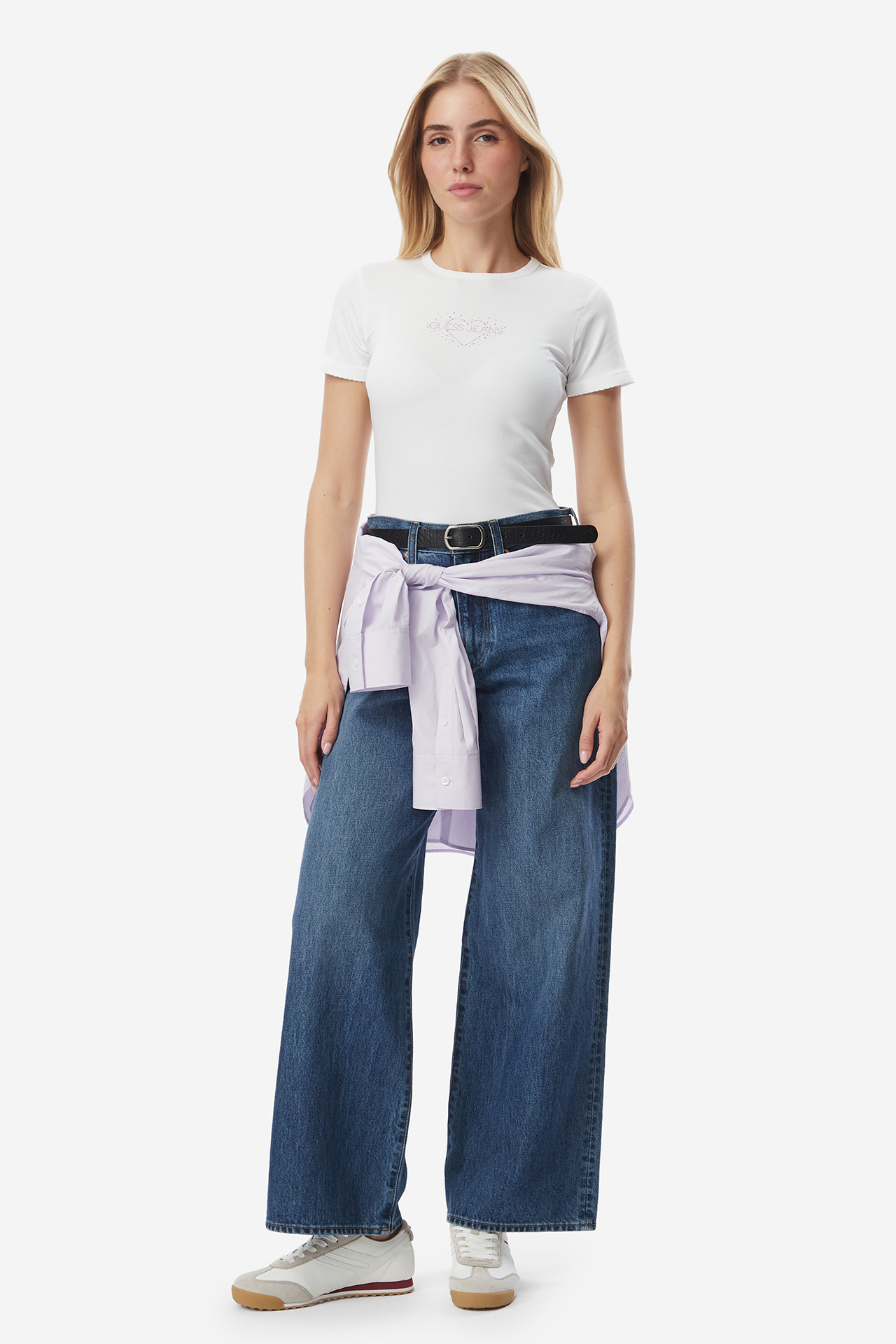 T-shirt GUESS JEANS W6YI05K3640-G011 Biały