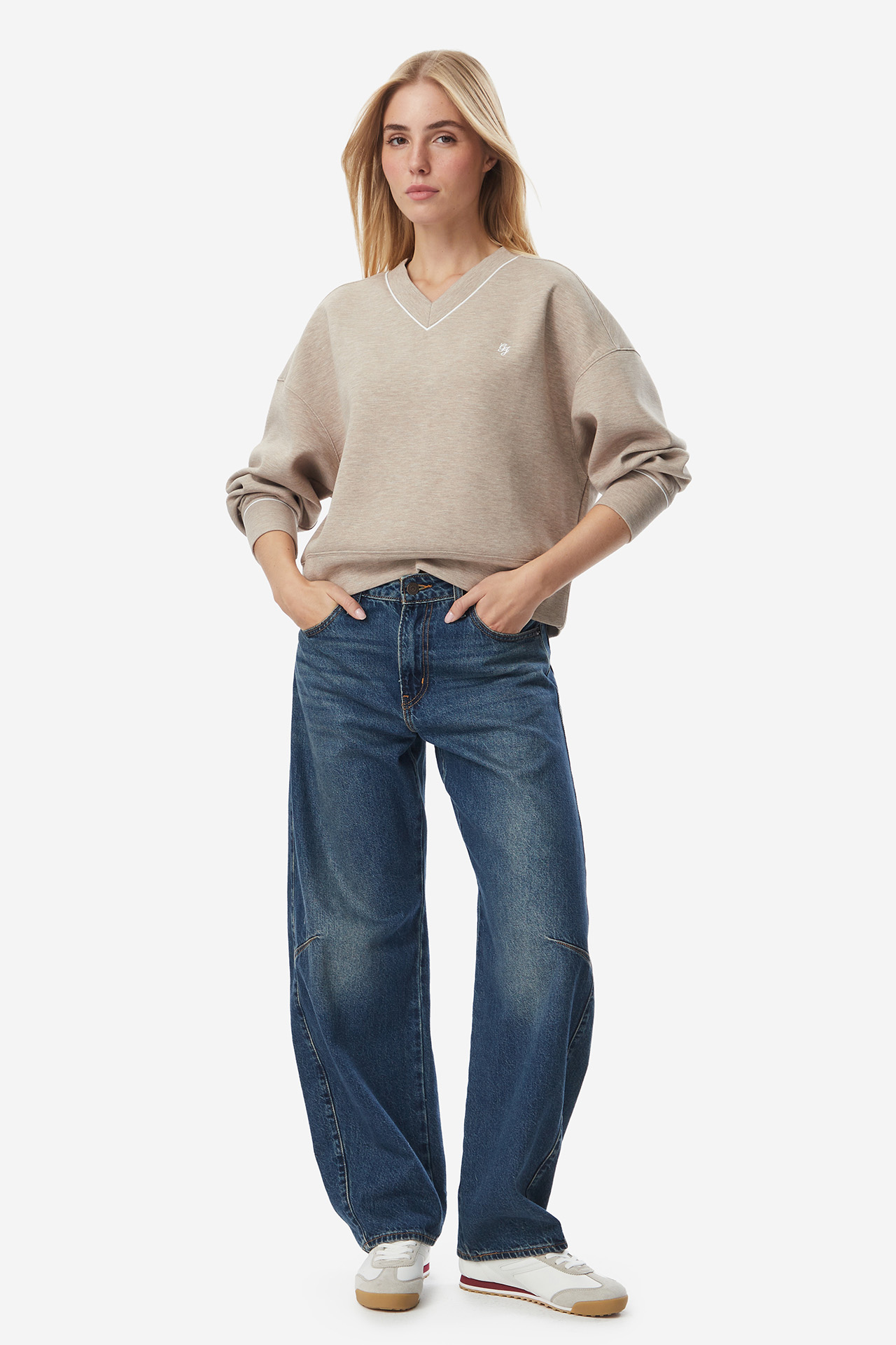 Bluza GUESS JEANS W6YQ12K3943-H19S Beżowy
