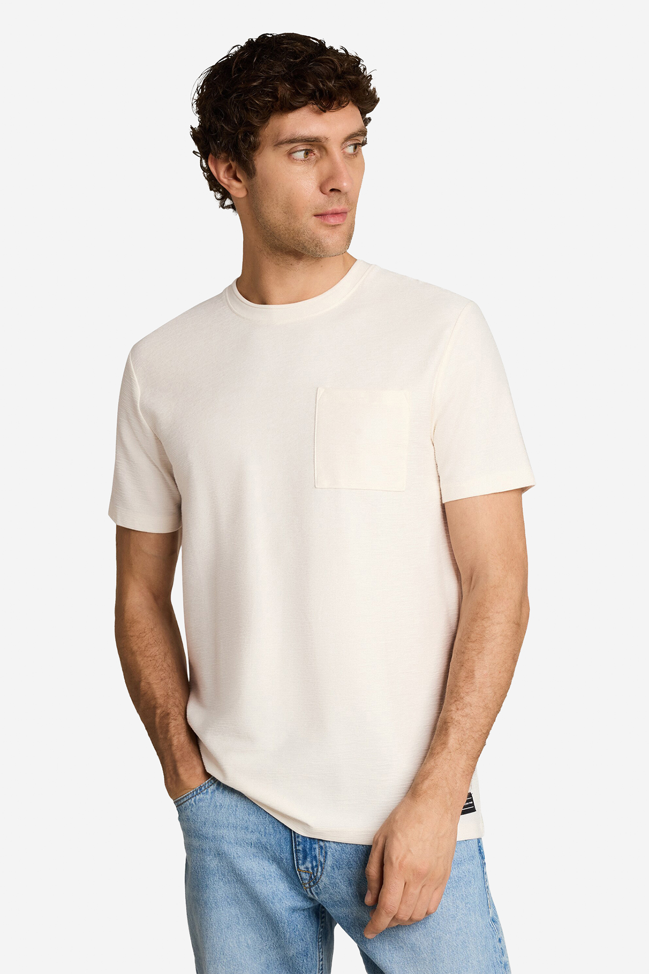 T-shirt TOM TAILOR 1052726-10348 Kremowy