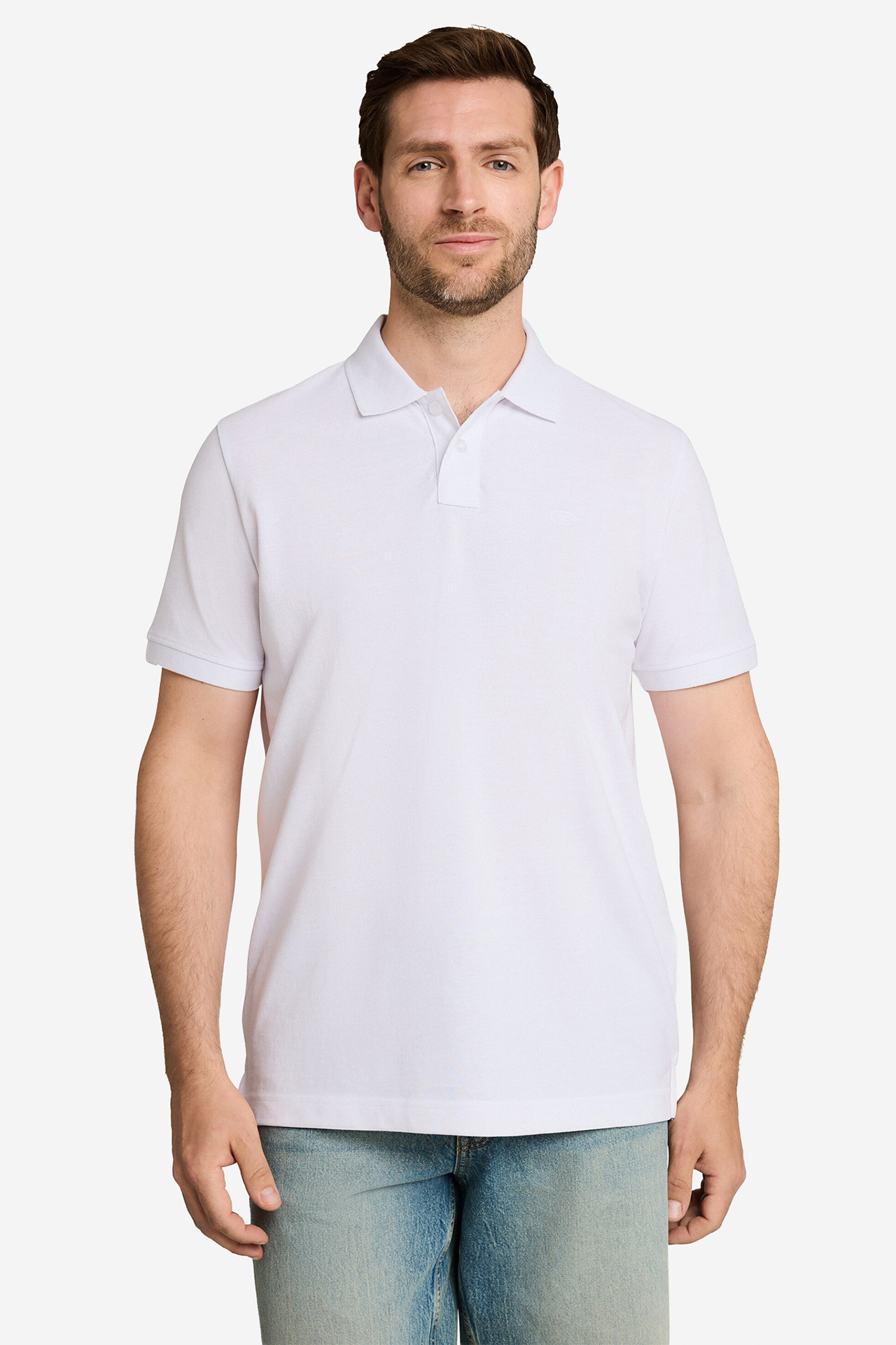 Koszulka polo TOM TAILOR 1052651-20000 Biały