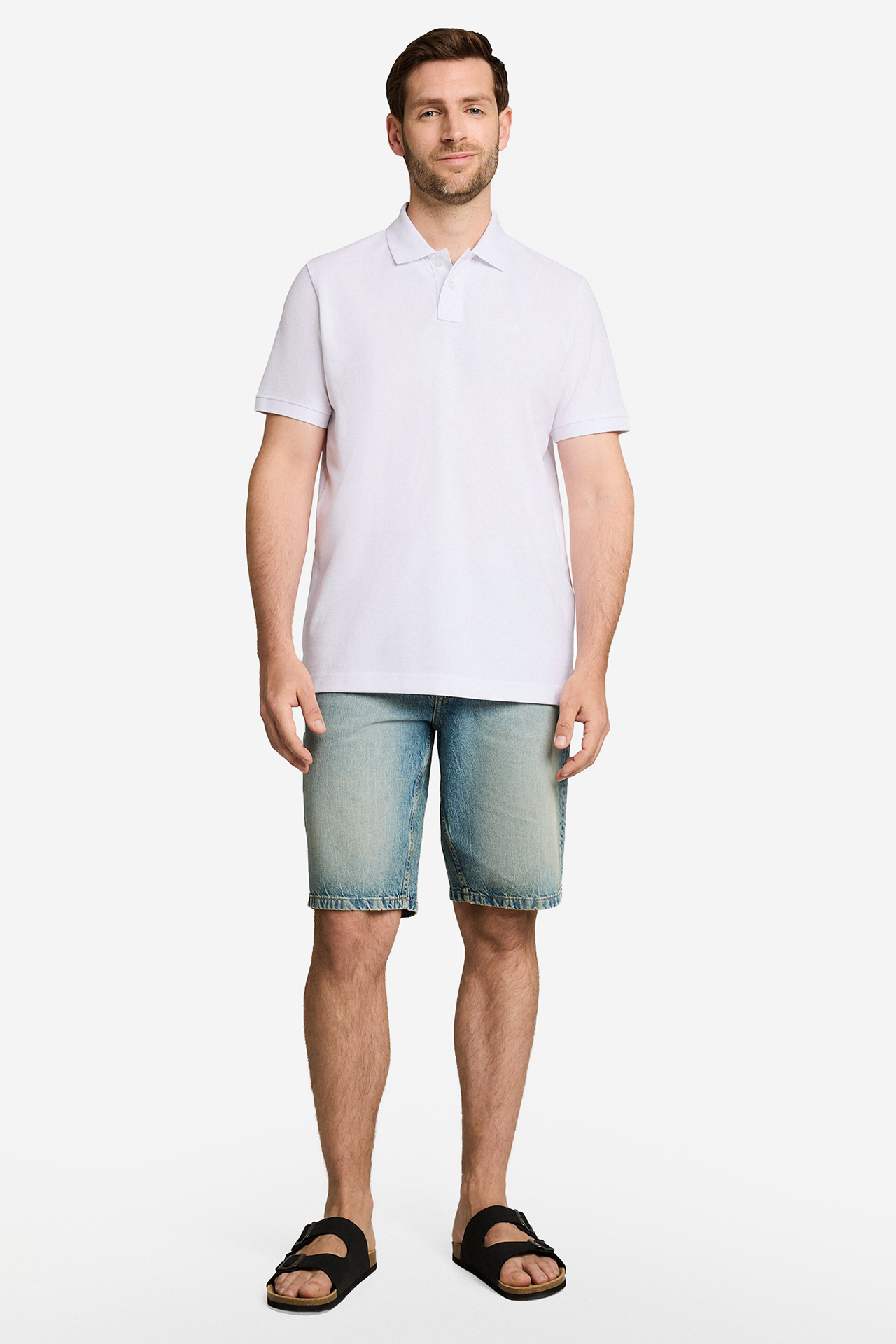 Koszulka polo TOM TAILOR 1052651-20000 Biały
